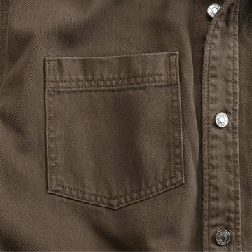 John Devin Hemdjacke, weites Overshirt aus Baumwolle, mit aufgesetzten Taschen