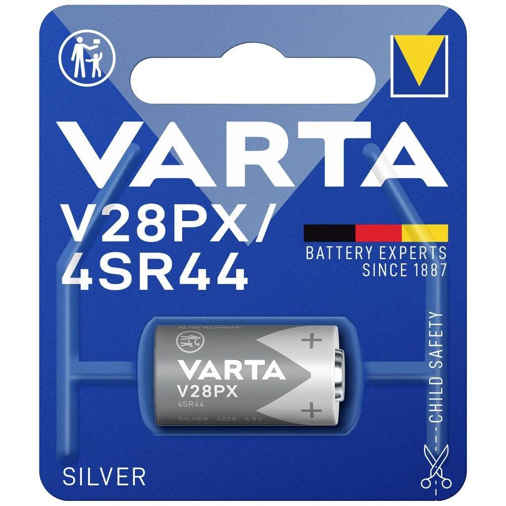 VARTA SILVER Cylindrical V28PX/4SR44 Blister 1 4028101401 Fotobatterie