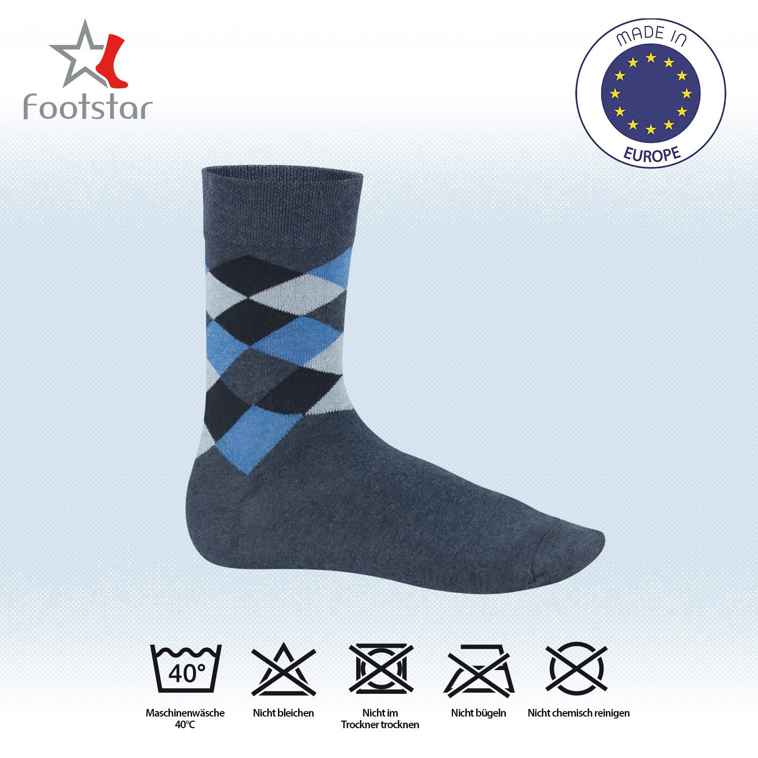 Footstar Businesssocken Herren Motiv Socken (10 Paar) mit diversen Mustern