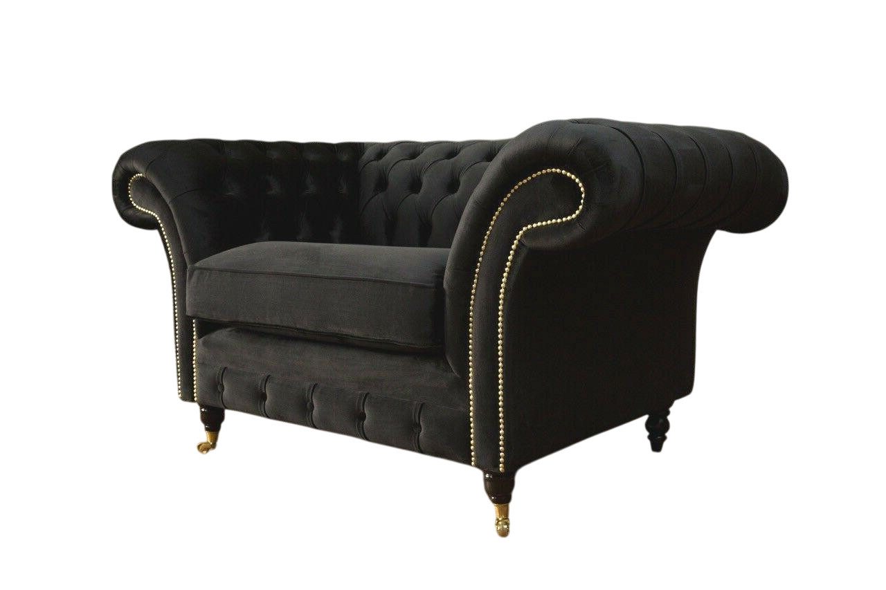 Xlmoebel Chesterfield-Sessel Club Lounge Sessel im Chesterfield-Design aus hochwertigem Stoff (1-St., Sofa 1,5 Sitzer), Hergestellt in Europa