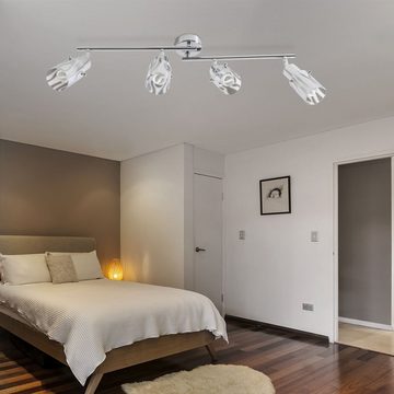 etc-shop LED Deckenleuchte, Leuchtmittel nicht inklusive, Deckenstrahler Deckenleuchte Wohnzimmer Spotleiste, beweglich
