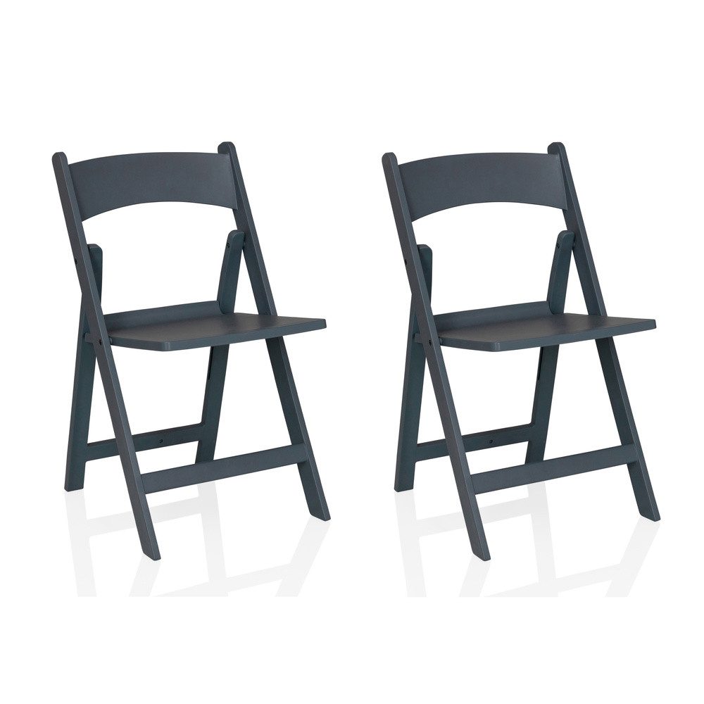 hjh LIVING Gartenstuhl Outdoor Stuhl 2er Pack TRAVANO 1 Kunststoff, 2er Pack Klappstühle wetterfest, faltbar, für Camping Garten Terrasse