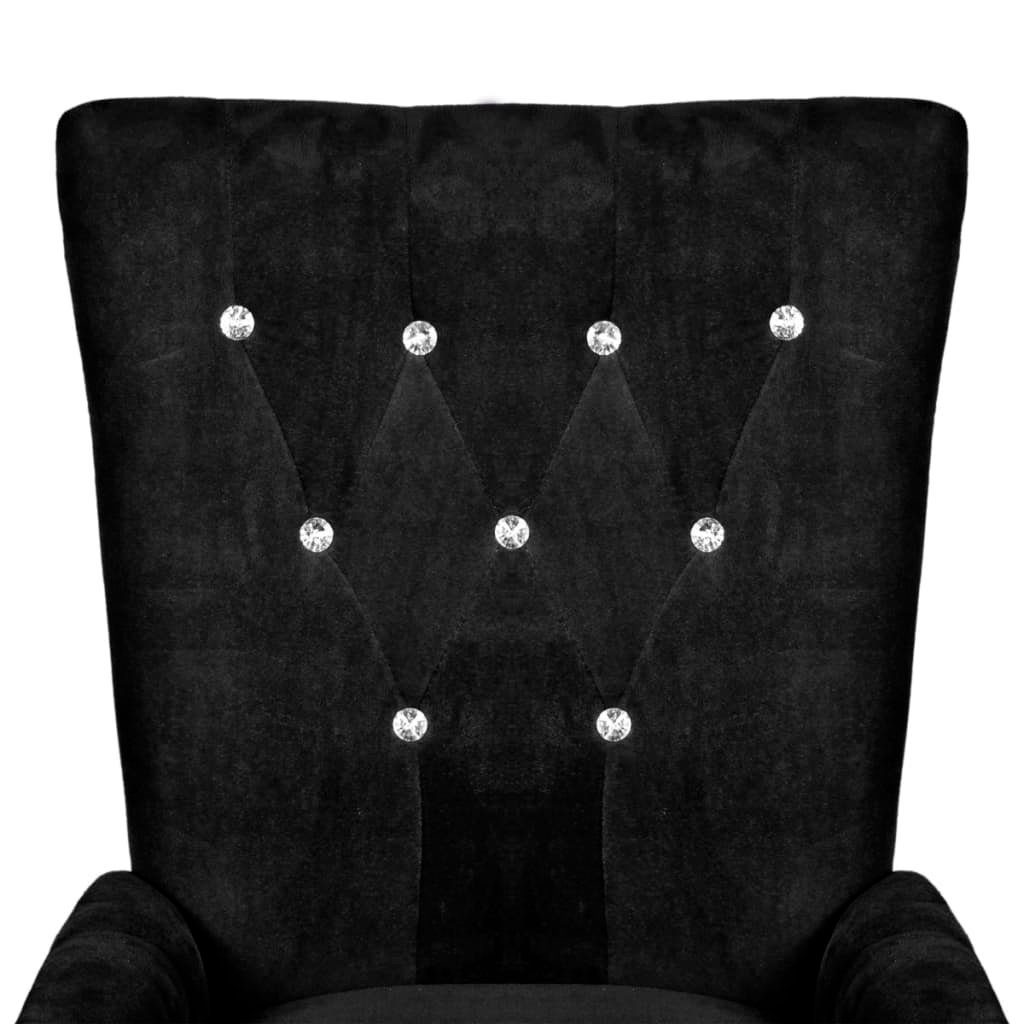 Polsterstuhl St), DOTMALL (1 Esszimmerstuhl Samt Sessel Rückenlehne Küchenstühle Schwarz mit