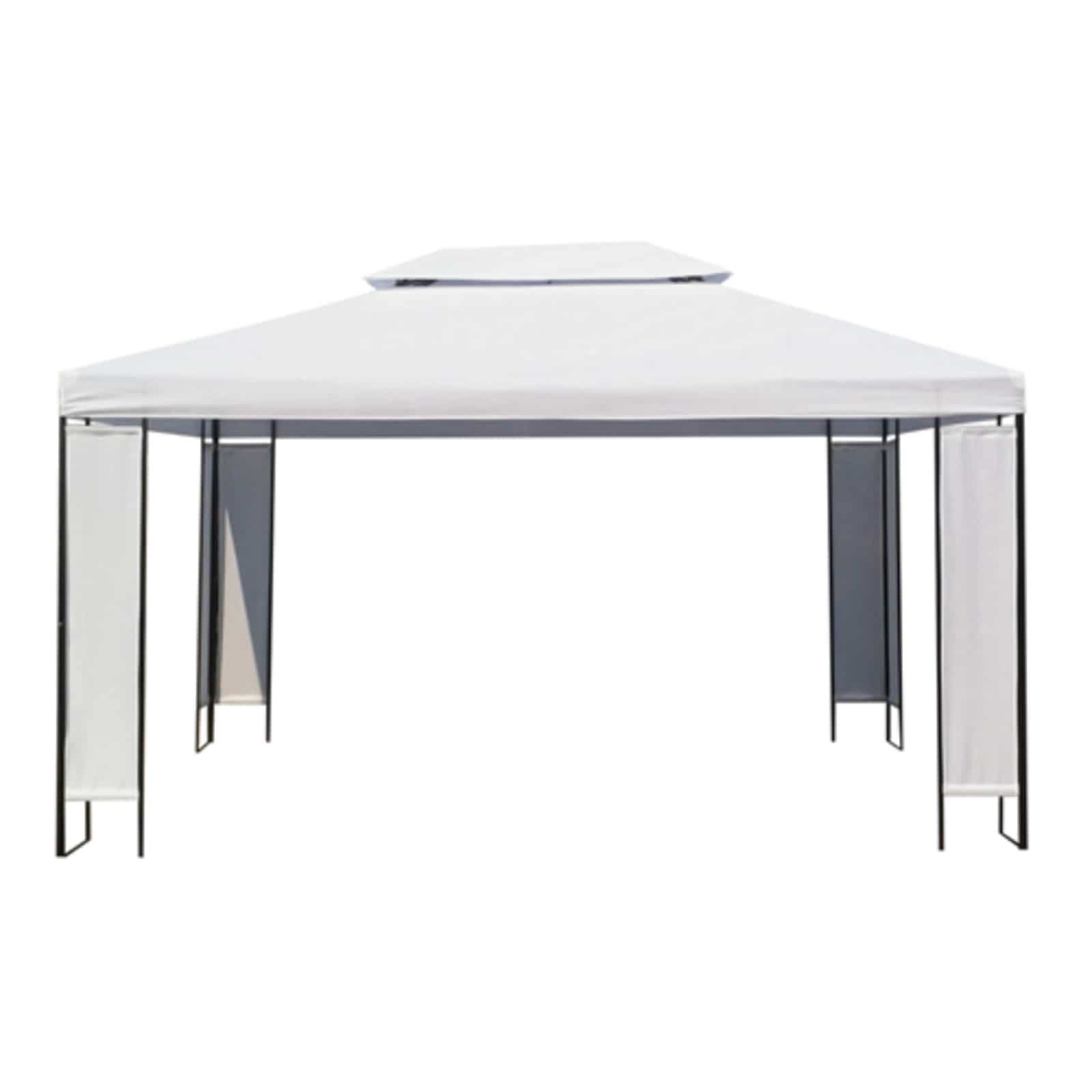 vidaXL Partyzelt Überdachungen Weiß 3 x 4 x 2,73 m Stoff