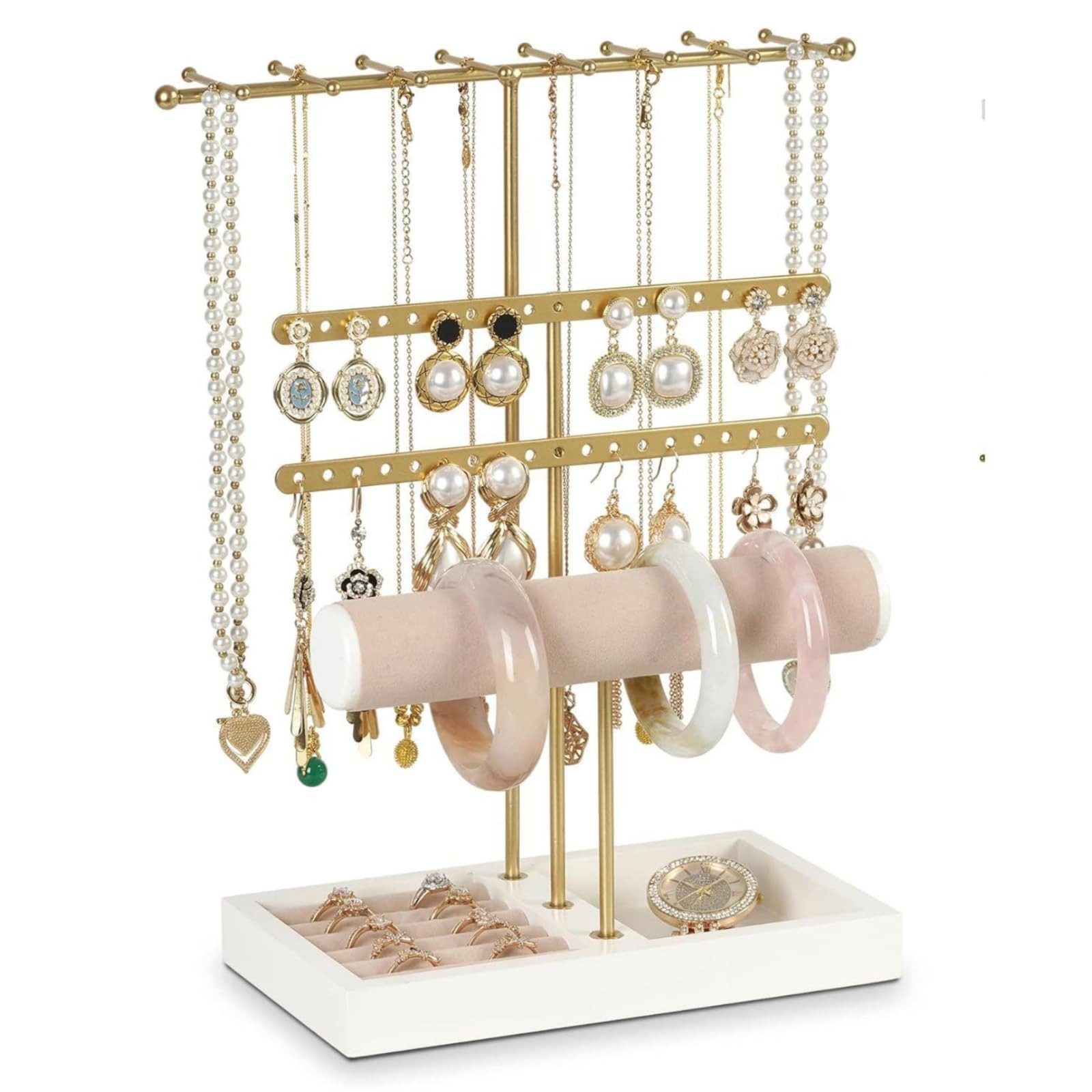 Schmuckständer Schmuck Organizers mit Ringbasis, Schmuckhalter, Schmuckaufbewahrung