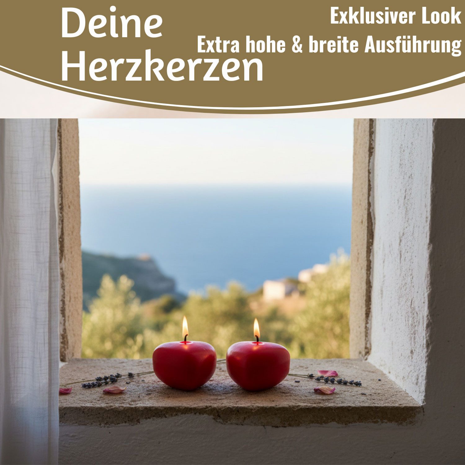 LS-LebenStil Teelicht XL Herzkerze Ribe 2´er Set Rot 5,5x4cm 2cm Wachskerzen herzförmig (Set, 2-tlg., auch als Schwimmkerze - Qualität Made in EU - Brenndauer bis 5 Std), Extra dicke und breite romantische Teelichter