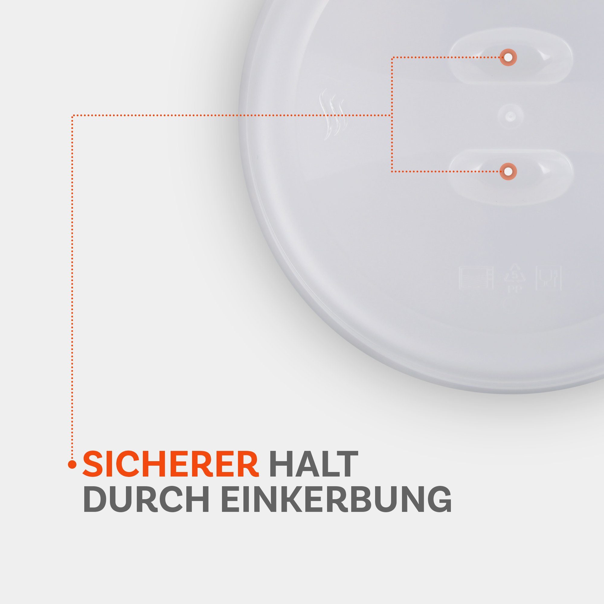 Pro Home Mikrowellenbehälter Geschirhülle Ø26cm x 7cm, Kunststoff, (1-tlg), Mikrowellenabdeckung Mikrowellenhaube Spritzschutz Deckel – Bild 3 von 5