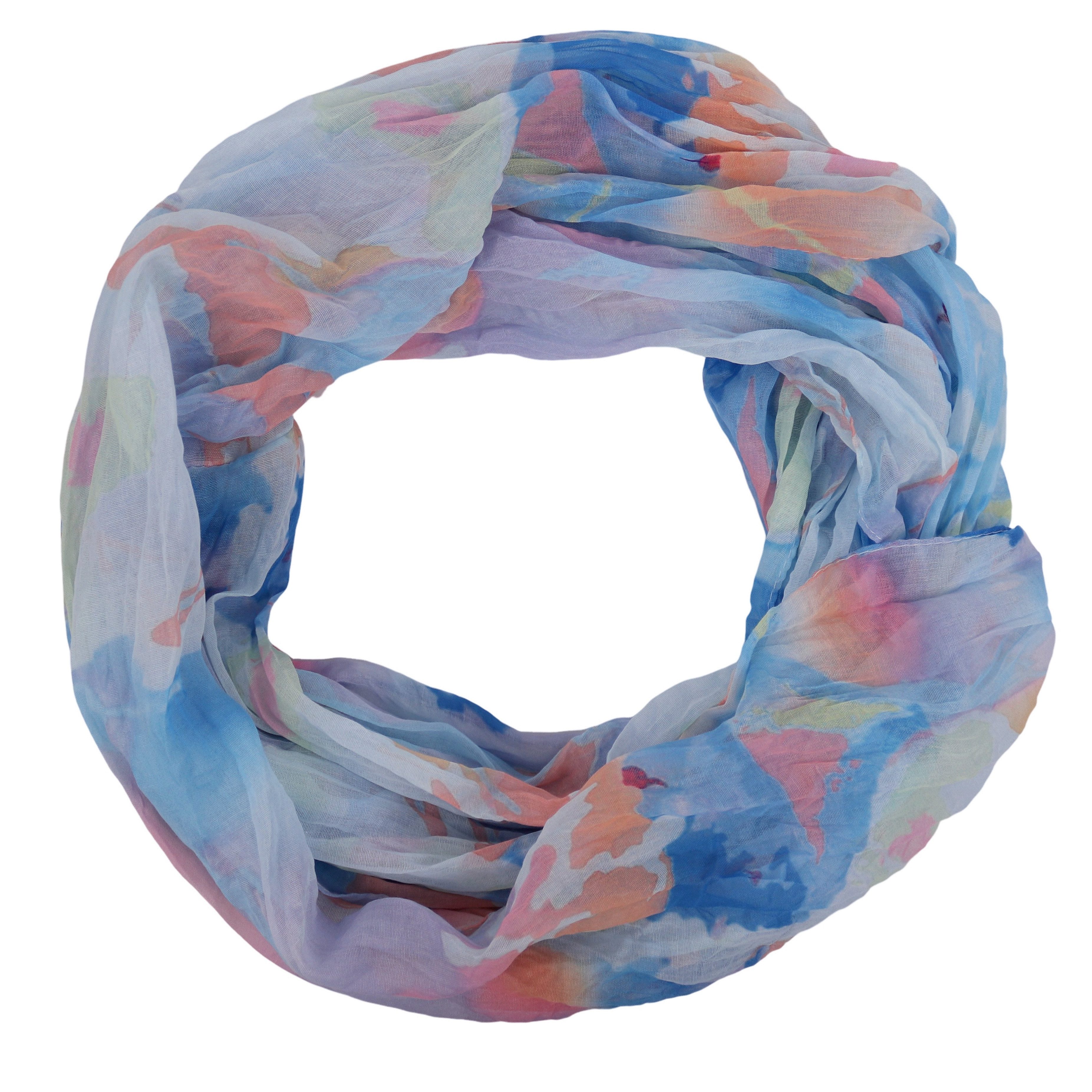 Loop Damen Schal mit Bunt-Muster Weich, Schlauchschal