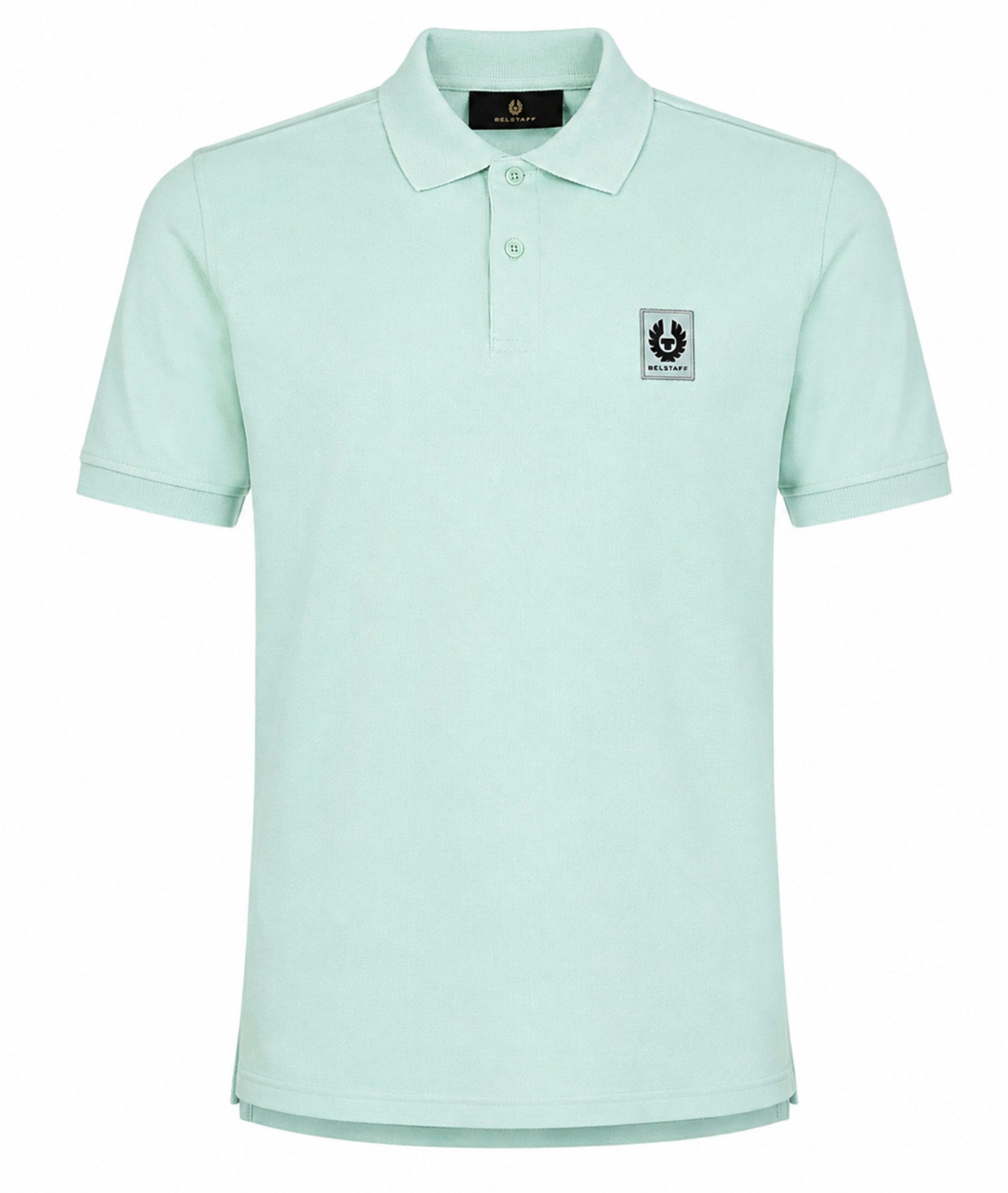 Belstaff Poloshirt Herren Retro Patch Regular Comfort Fit Baumwollpiqué Gestickter Phönix-Aufnäher, Rippkragen und bündchen – Bild 2 von 5