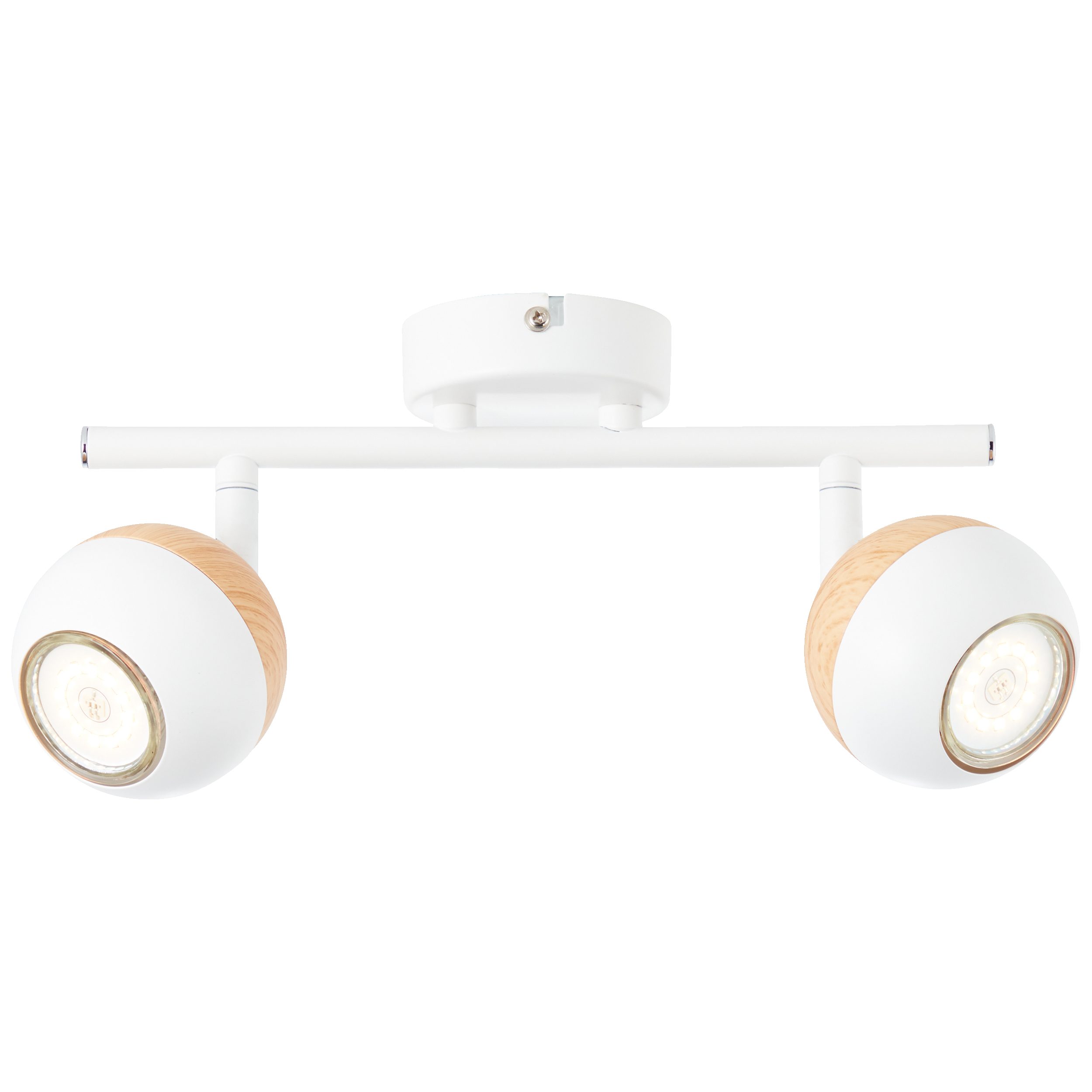 Lightbox Deckenstrahler, LED wechselbar, Warmweiß, LED Deckenstrahler mit warmweißem Licht - schwenkbare Köpfe - Metall
