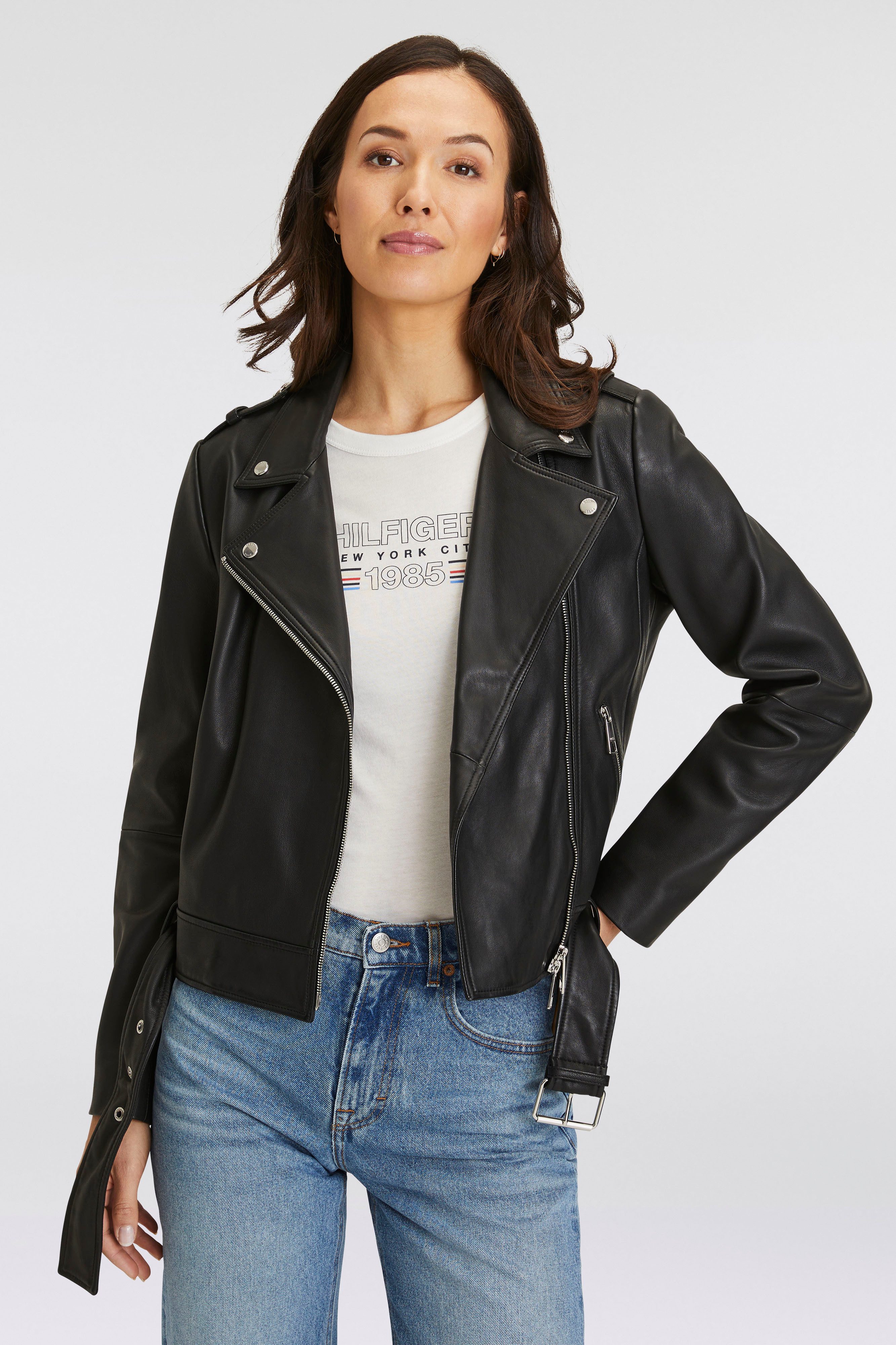 BOSS ORANGE Lederjacke Sameli Premium Damenmode günstig online kaufen