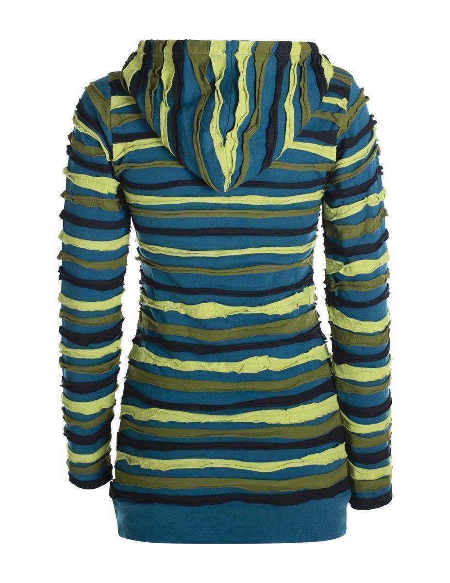 Vishes Kapuzenshirt Kapuzenpullover Hoodie mit Kapuze Streifen Kapuzenpulli günstig online kaufen