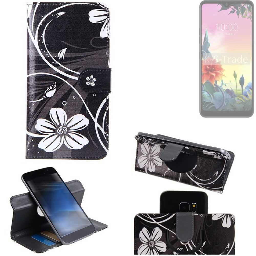 K-S-Trade Handyhülle für LG Electronics K50S, Schutzhülle Handyhülle Hülle 360° Wallet Case ''Flowers''