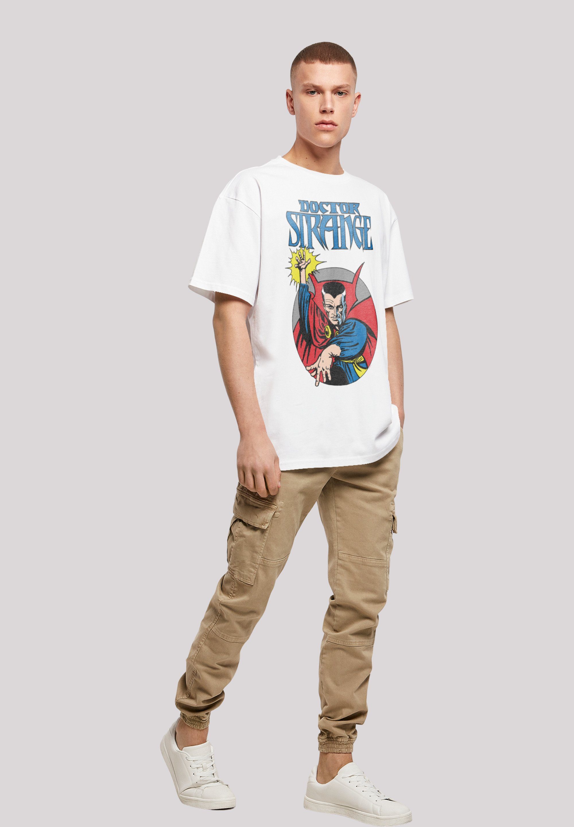 Oversize Marvel with Strange white Kurzarmshirt Herren Tee Circle F4NT4STIC Heavy (1-tlg) Doctor