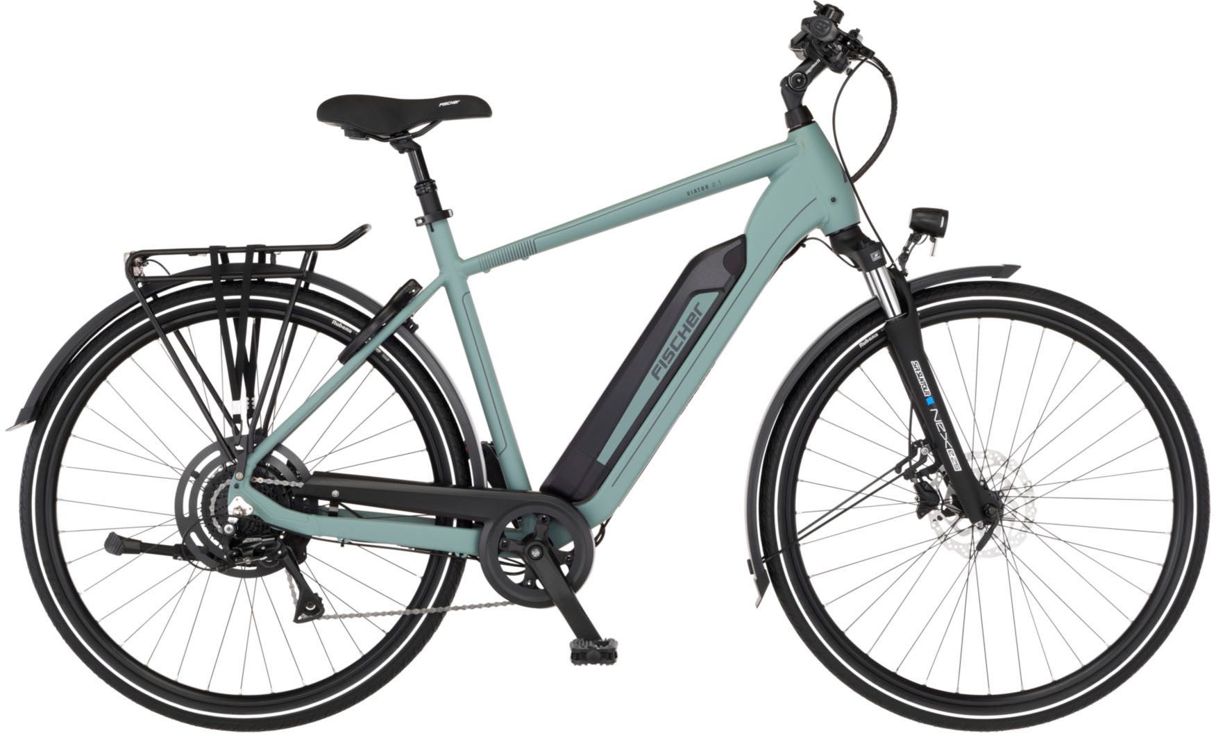 FISCHER Fahrrad E-Bike Trekkingrad VIATOR 2.1 459 55, 8 Gang Shimano ACERA Schaltwerk, Heckmotor, 459 Wh, (mit Akku-Ladegerät, mit Werkzeug)