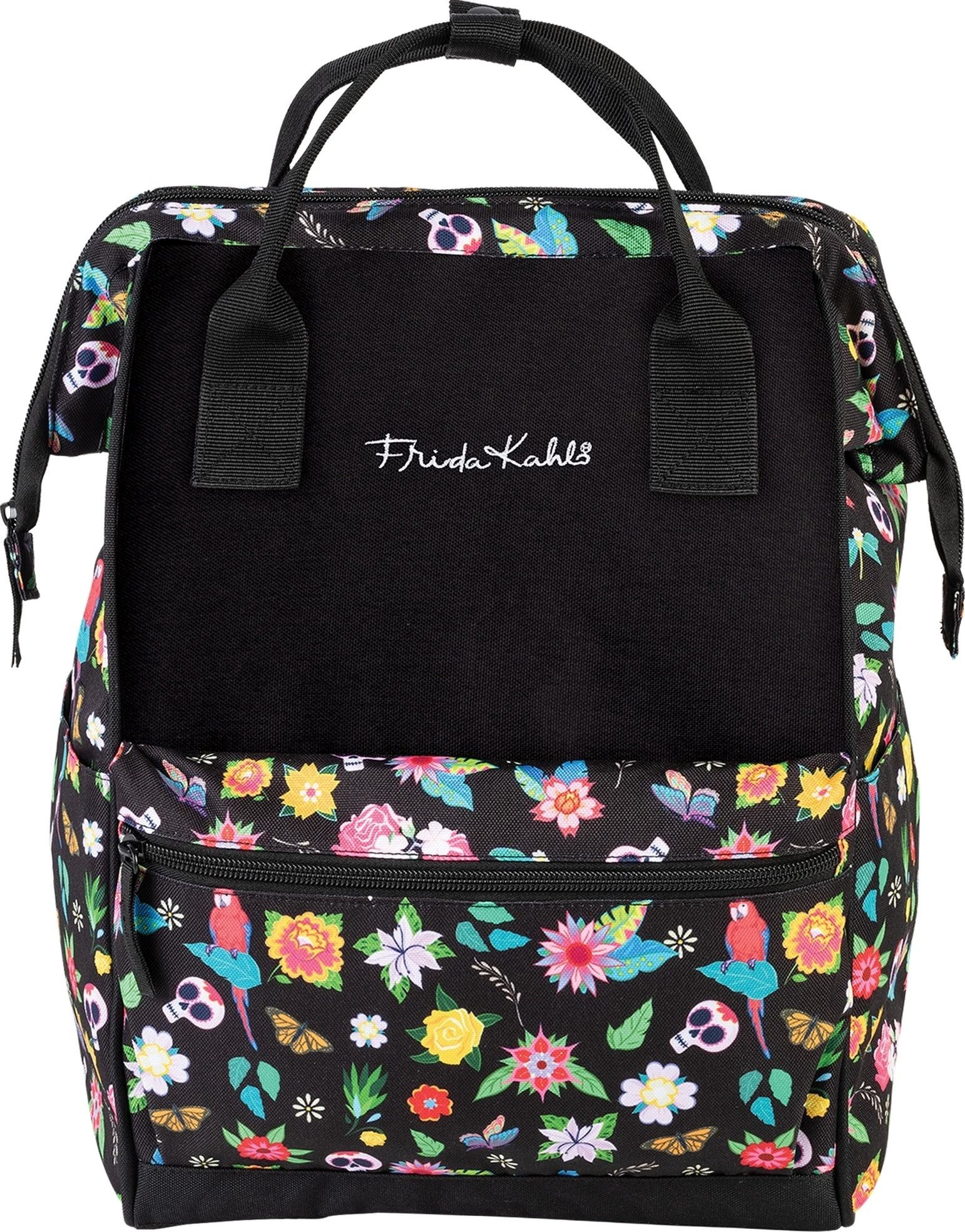 Frida Kahlo Rucksack Frida Kahlo Rucksack schwarz Polyester, Damen Cityrucksack Polyester, schwarz ca. 37cm hoch