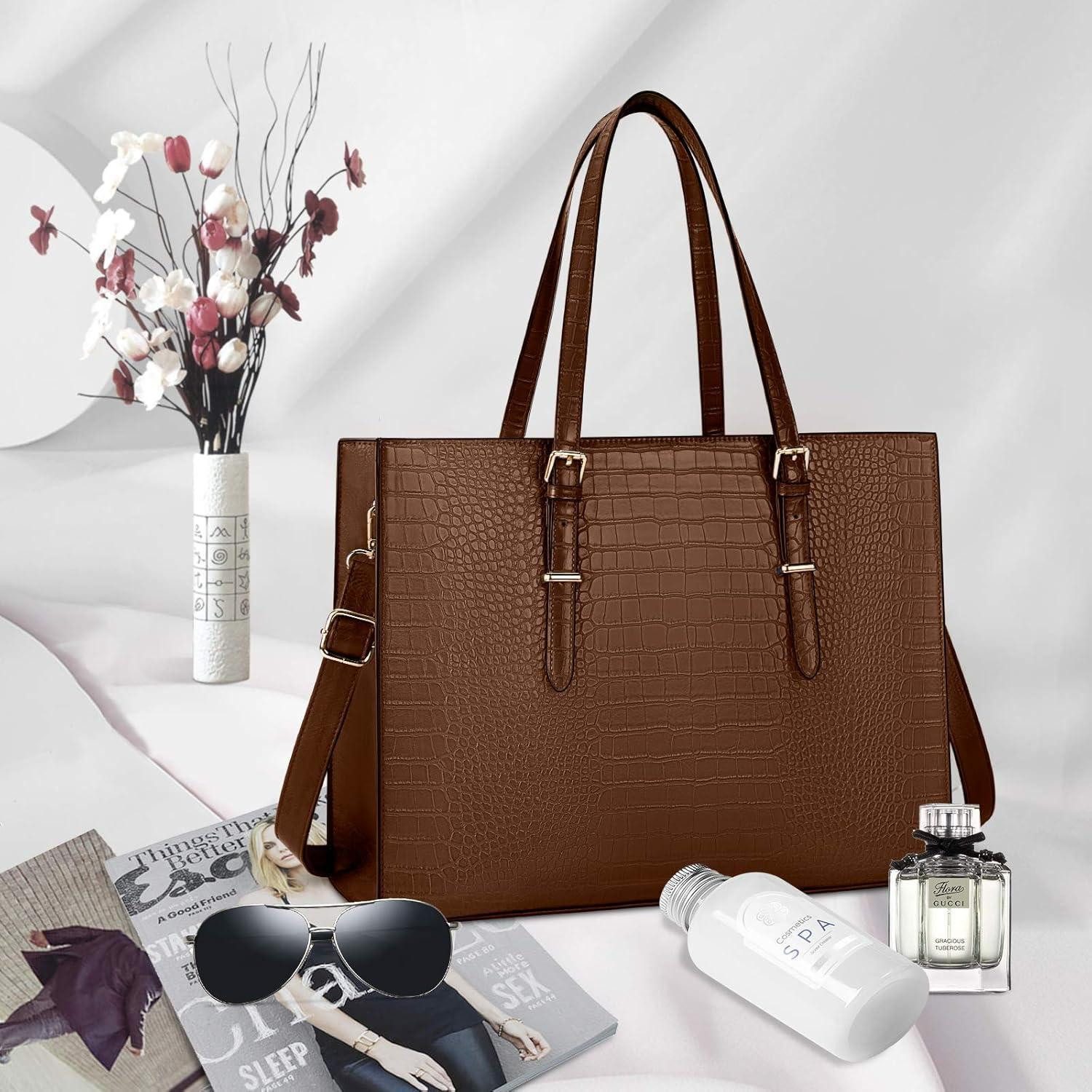 LuxusKollektion Businesstasche Handtasche Damen Shopper elegant groß 15.6 Z günstig online kaufen