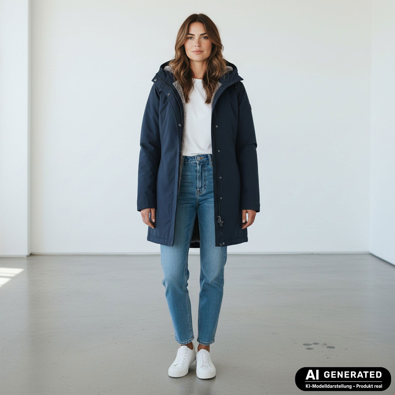 Blue Wave Funktionsjacke Nicola Damen Funktionsparka Nicola mit Fellimitat - wasserdicht & winddicht