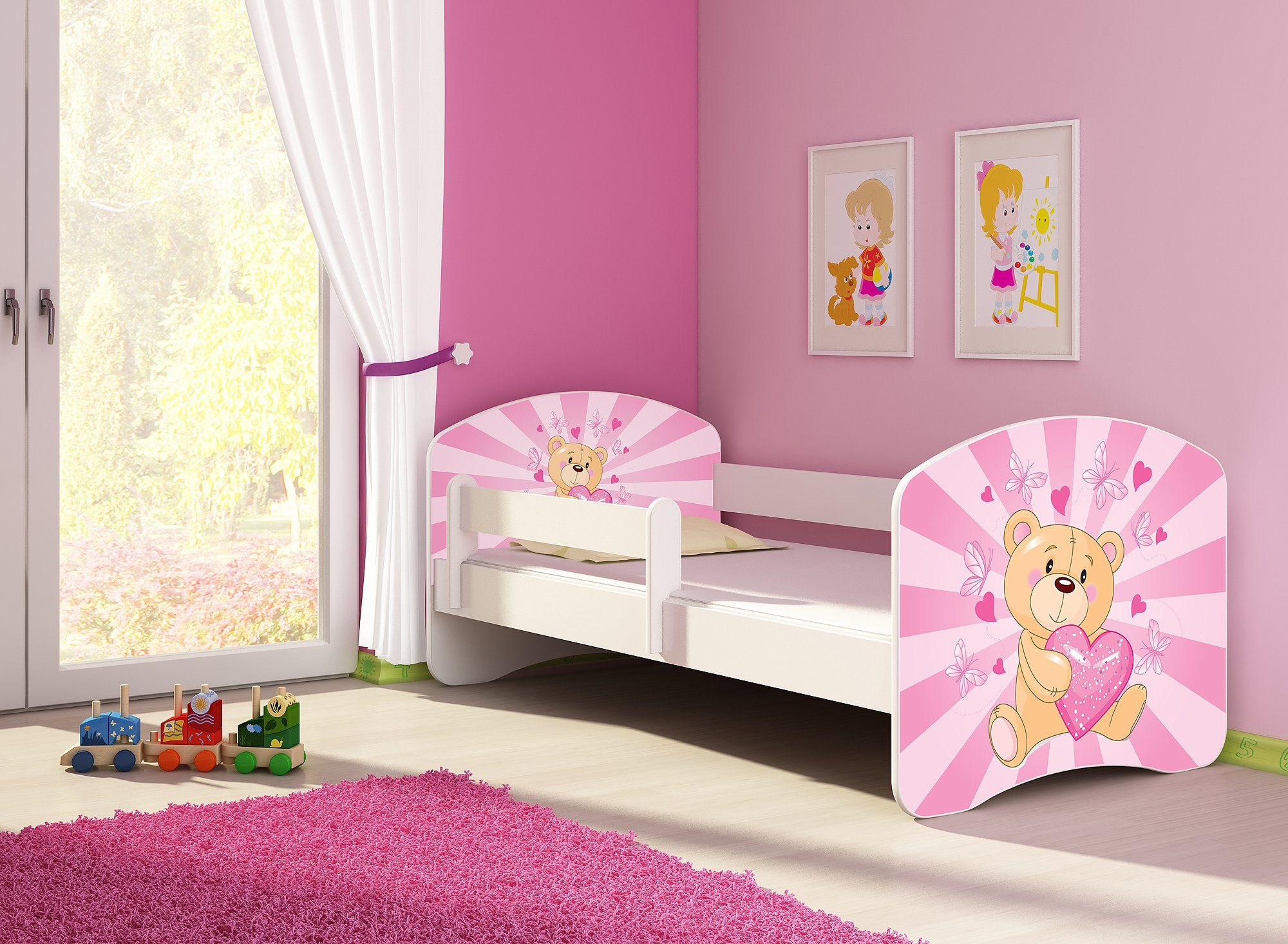 Clamaro Kinderbett (Kinderbett, Babybett 70x140, 80x160, günstig online kaufen