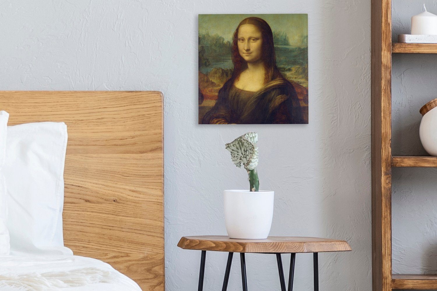 OneMillionCanvasses® Leinwandbild Mona Lisa - da St), Leonardo Bilder Schlafzimmer Vinci, Leinwand für Wohnzimmer (1