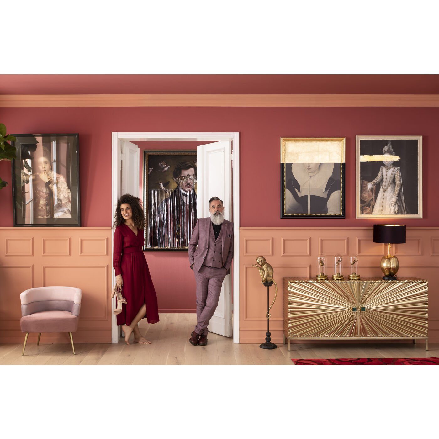 Kare Design Cocktailsessel Sandwich (1-St), Samtoptik