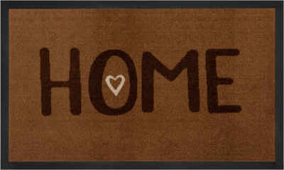 Fußmatte Lovely Home, HANSE Home, rechteckig, Höhe: 5 mm, Innen und Außen, Rutschfest, Schriftzug, Wetterfest, Eingangsbereich