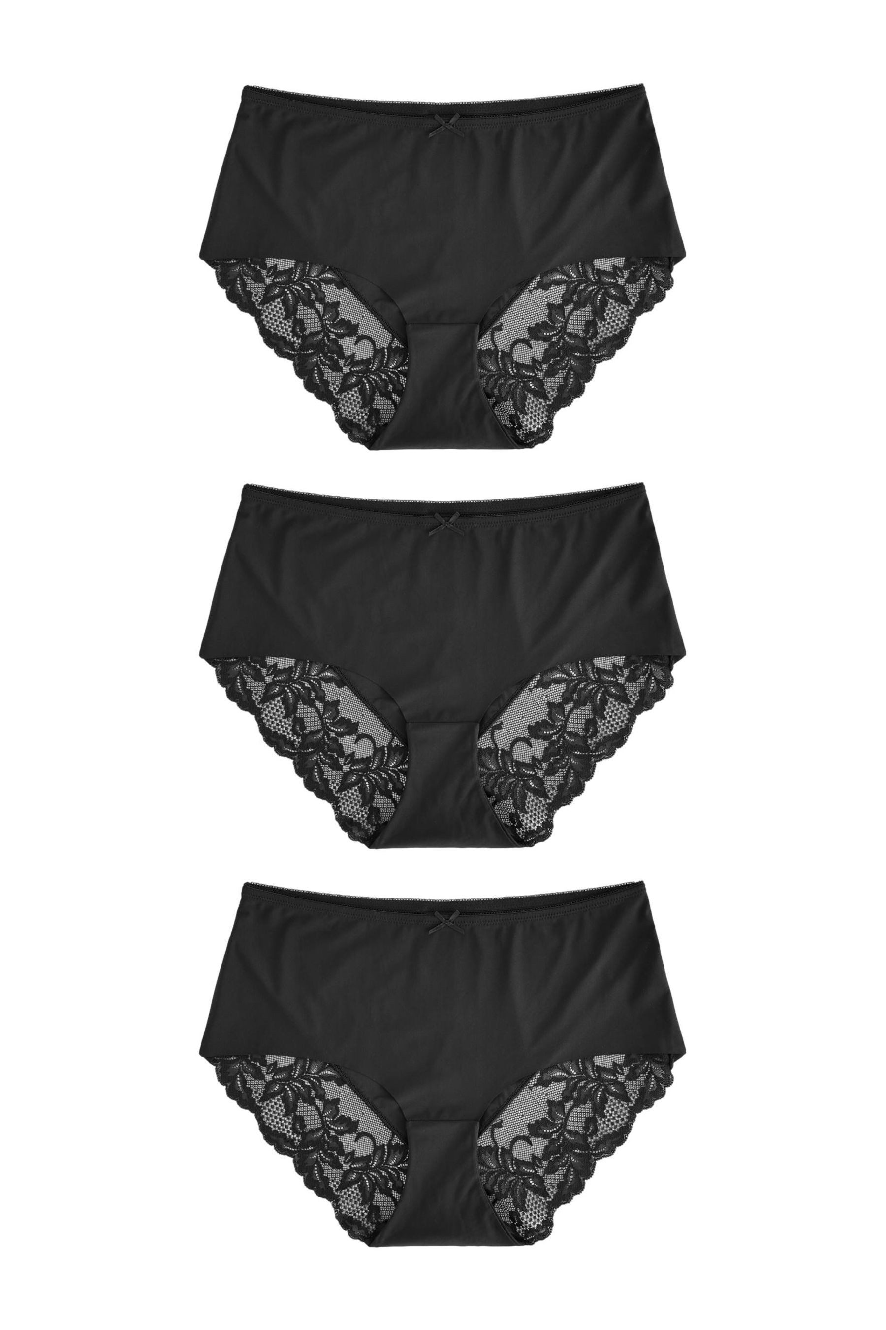 Next Slip 3er-Pack Nahtlose Slips mit Spitze, Midi (3-St) günstig online kaufen