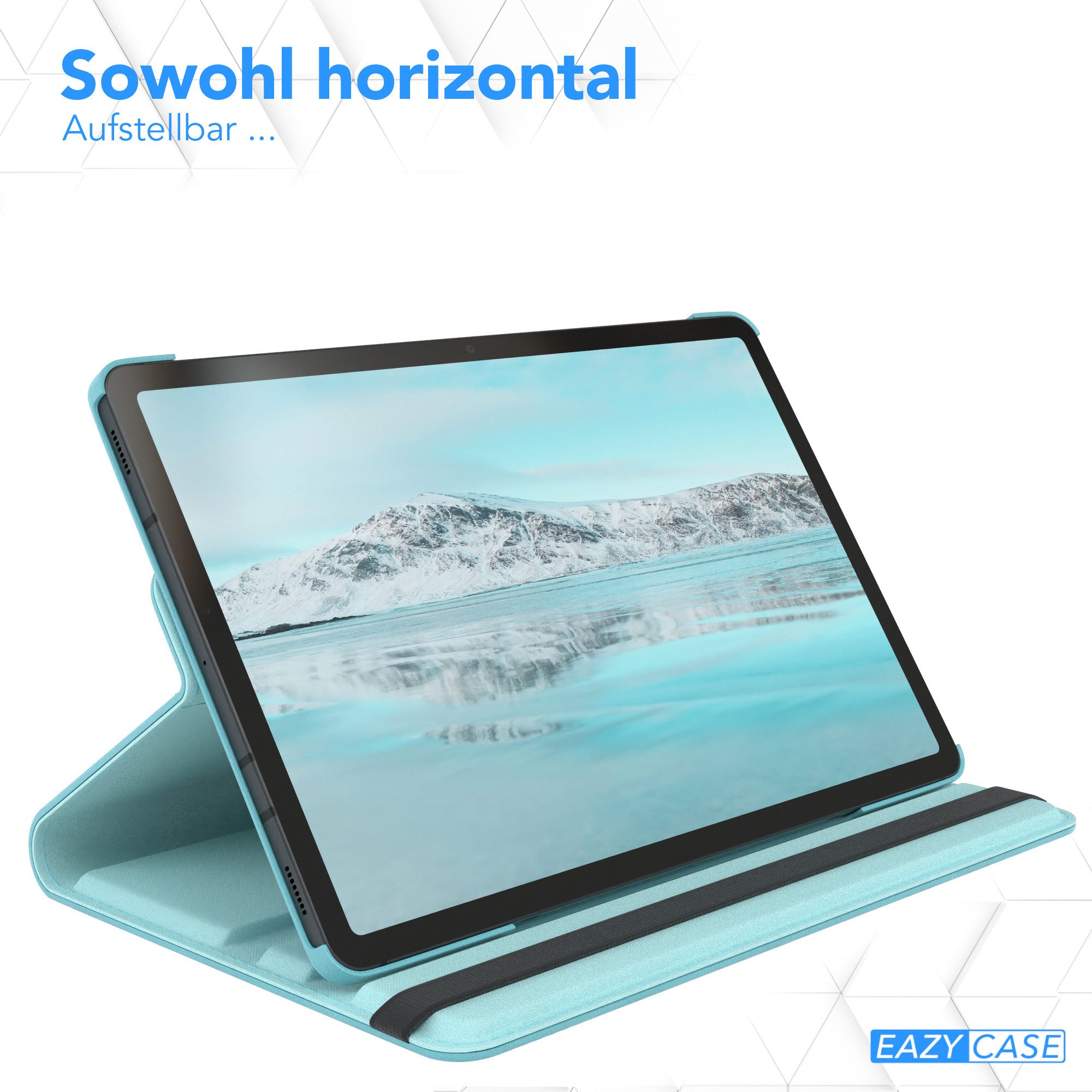 EAZY CASE Tablet-Hülle Rotation Case für Samsung Galaxy Tab S8 / Tab S7 11 Zoll, Schutzasche für Tablets Flipcase Hülle Kratzschutz Displayschutz Blau