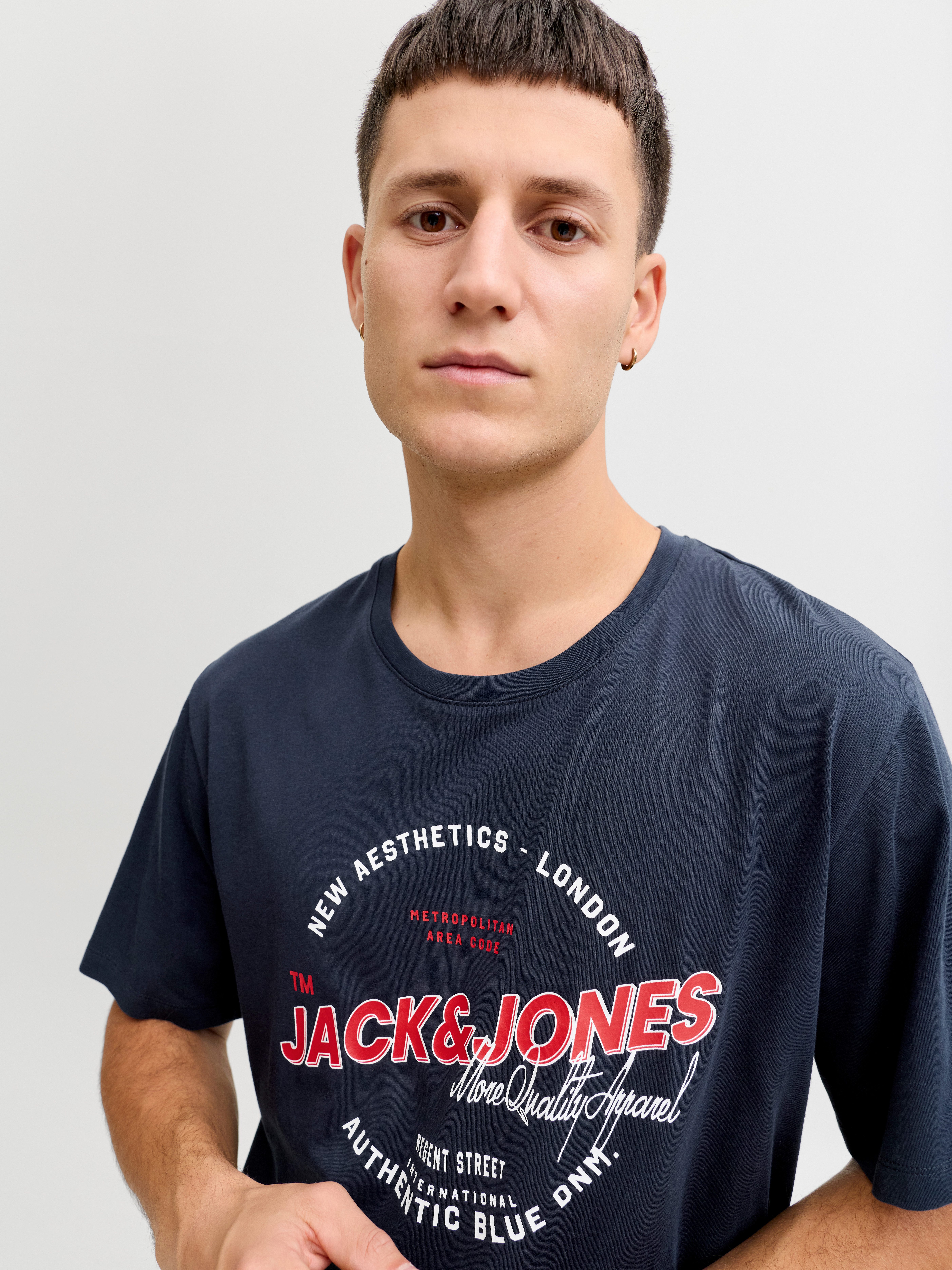 Jack & Jones Rundhalsshirt JJELOGO TEE SS O-NECK 2 COL SS26 SN mit Grafikpr günstig online kaufen