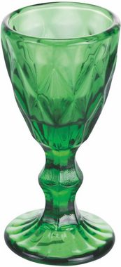 Villa d'Este Likörglas Prisma Greenery, Glas, Gläser-Set, 6-teilig, Inhalt 45 ml