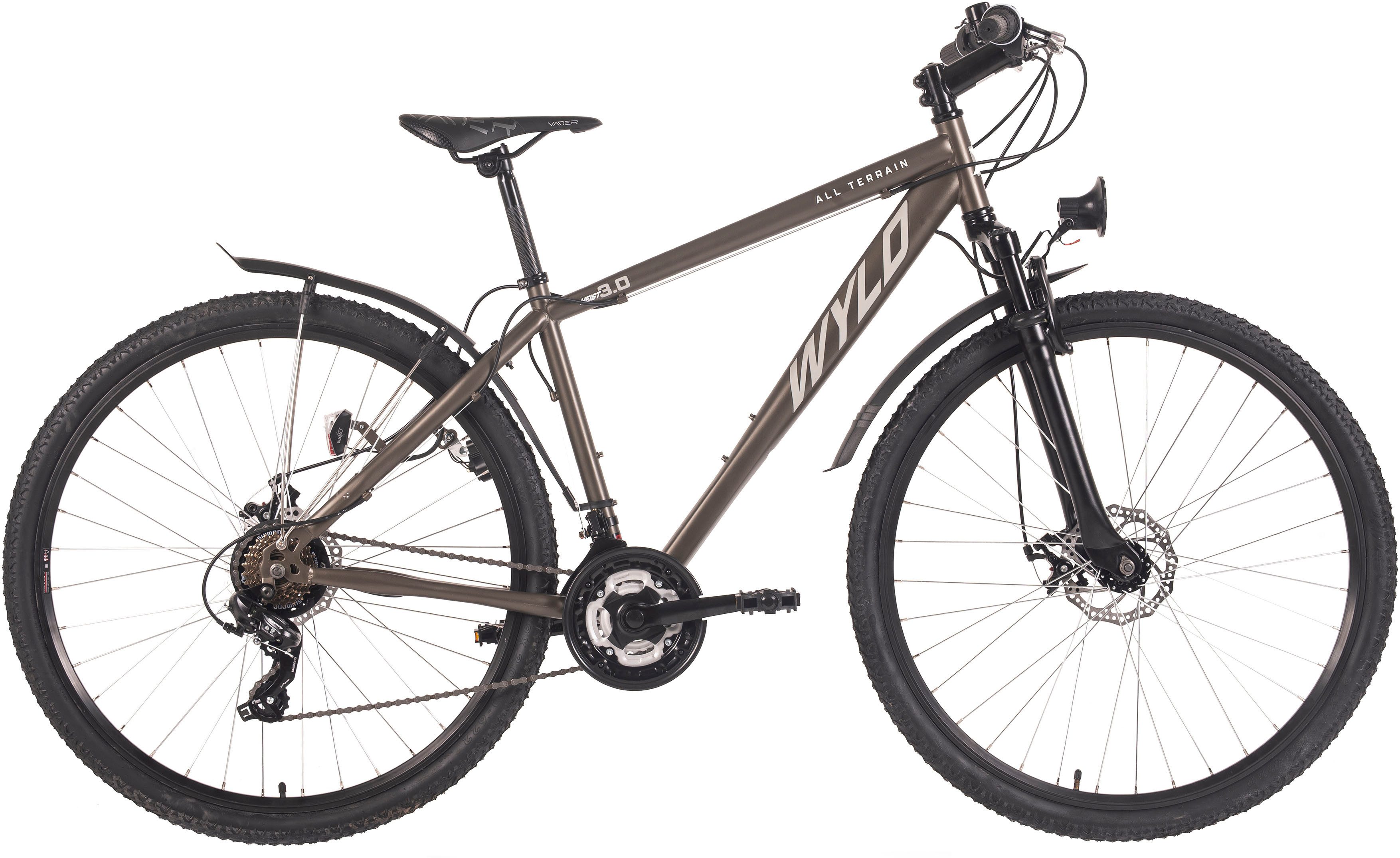 WYLD Mountainbike MTB Hardtail ATB Twentyniner 29“ Heist Anthrazit 21 Gänge RH 51 cm, 21 Gang Shimano Tourney Schaltwerk, Kettenschaltung