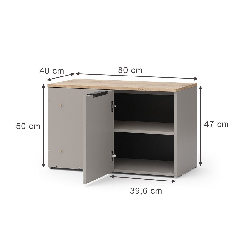 Vicco Highboard Wido, Greige/Sonoma, 80 x günstig online kaufen