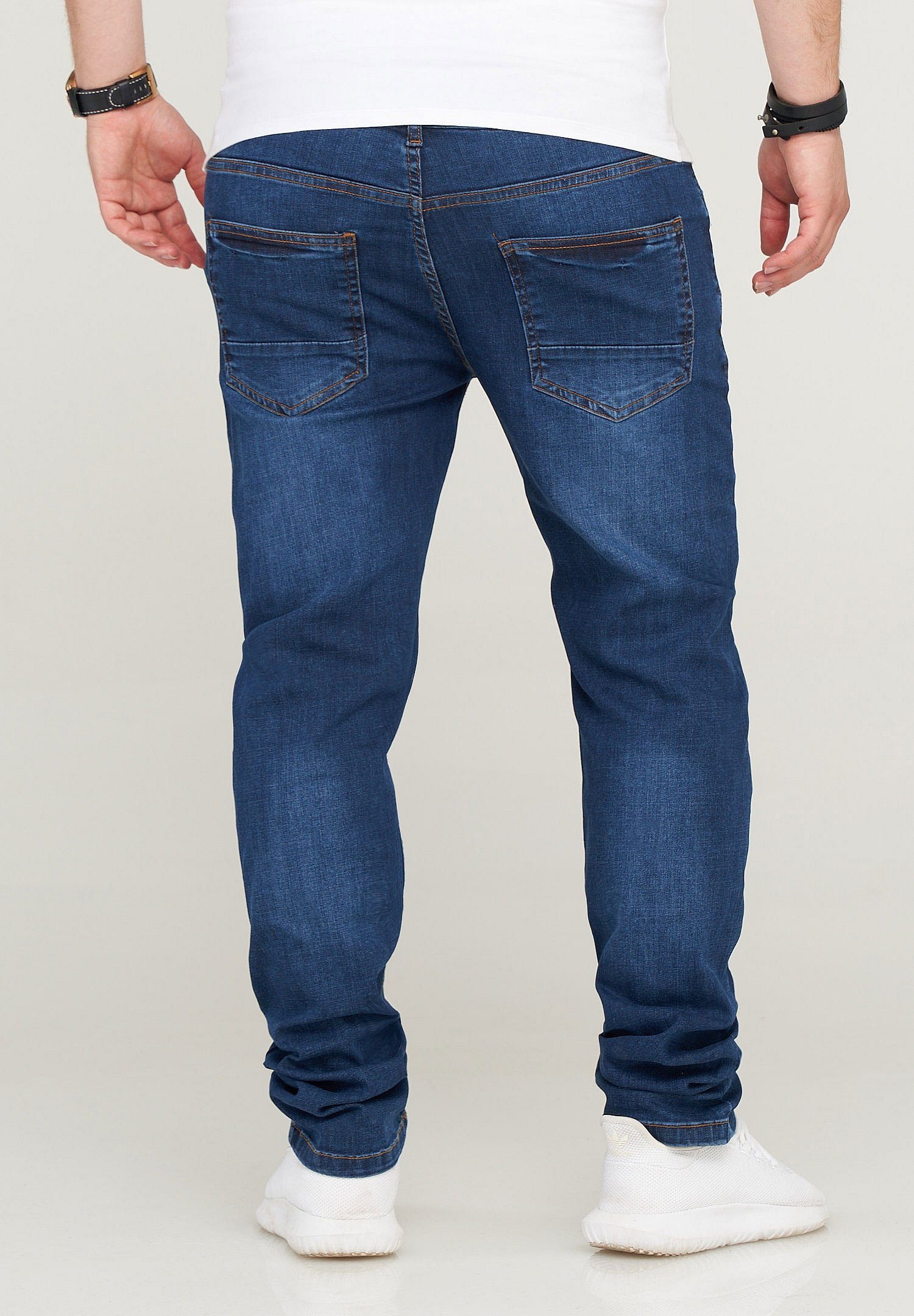 5-Pocket-Stil dunkelblau QUIRIN klassischen Slim-fit-Jeans im SOULSTAR