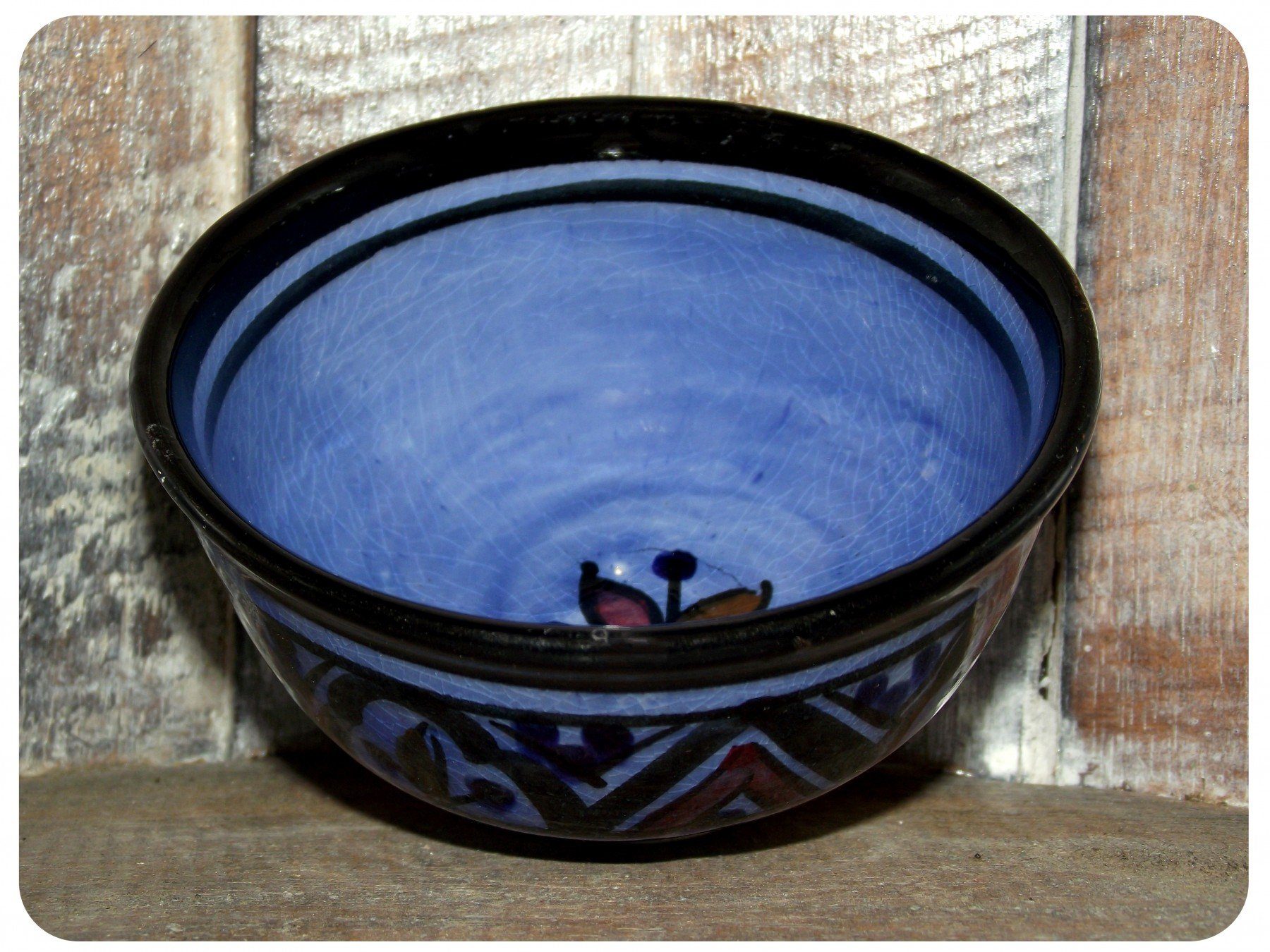 SIMANDRA Schüssel Orientalische marokkanische Keramikschüssel, handarbeit Blau Keramik, (klein, 1-tlg)