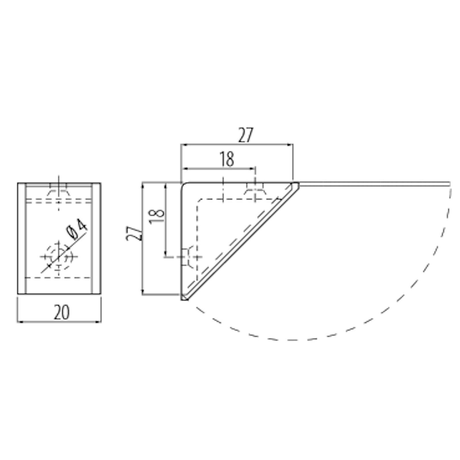 Thumbnail - SO-TECH® Winkelbeschlag Korpusverbinder Eckverbinder 27 x 27 x 20 mm mit Klappdeckel (Spar-Set, 100 St), 100 Stück Möbel...