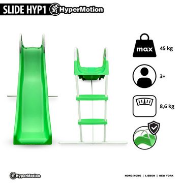HyperMotion Rutsche Kinderrutschbahn, Große Gartenrutsche, Kinderleiter 3+, max. 45kg