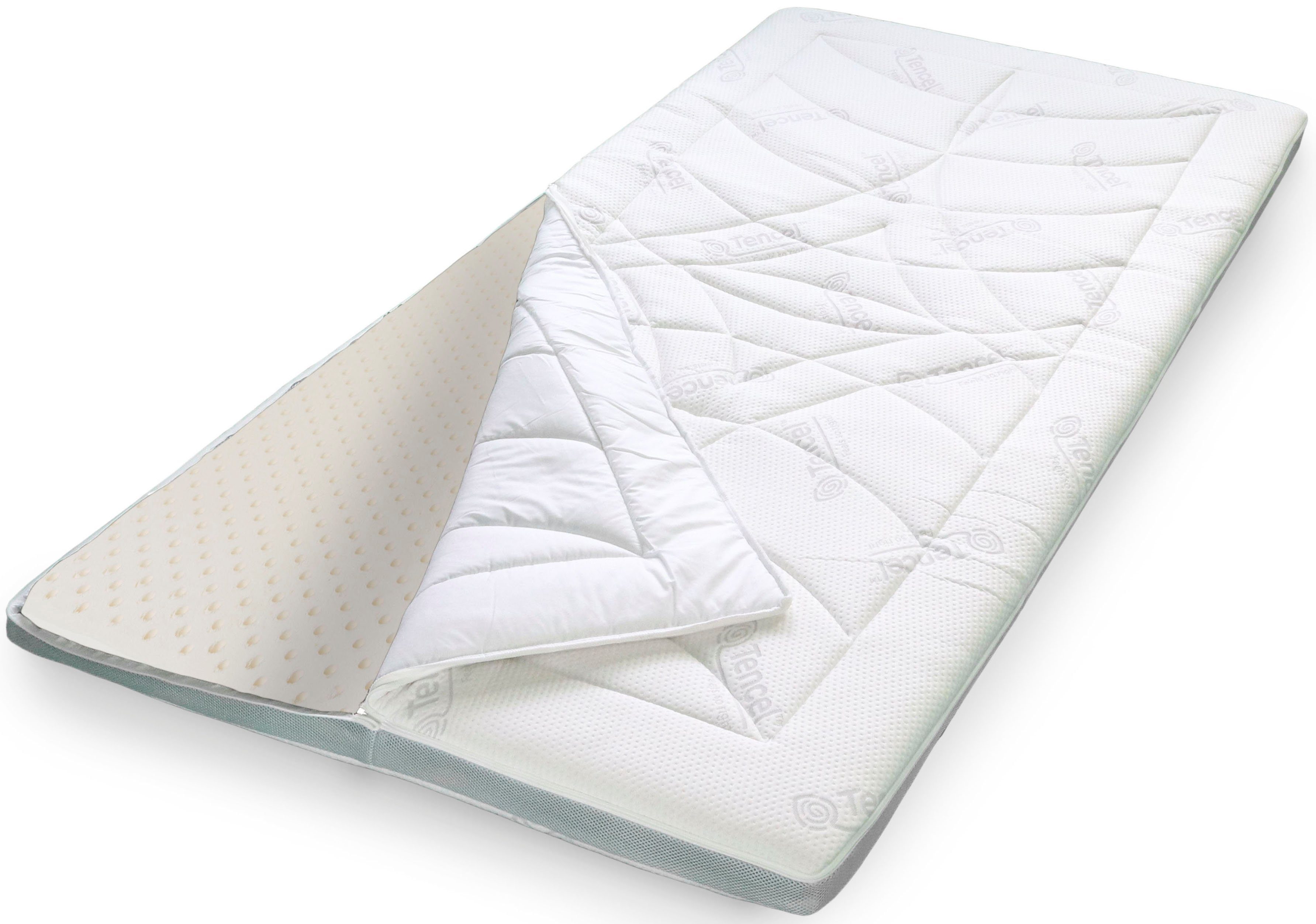 Stendebach, Цилиндр Цилиндр Softtop Luxus TENCEL™ Latex, 90x200cm und weitere Größen, 8 cm hoch, Latex, Всеrgiker geeignet (Hausstauballergiker), Feuchtigkeitstransport