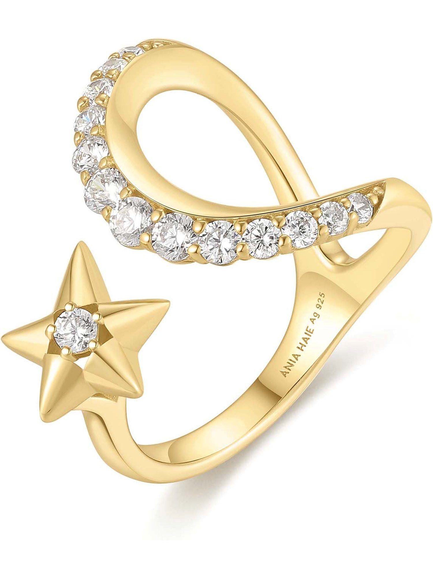 Ania Haie Fingerring Ania Haie Damen-Damenring 925er Silber Zirkonia, Zirkonia