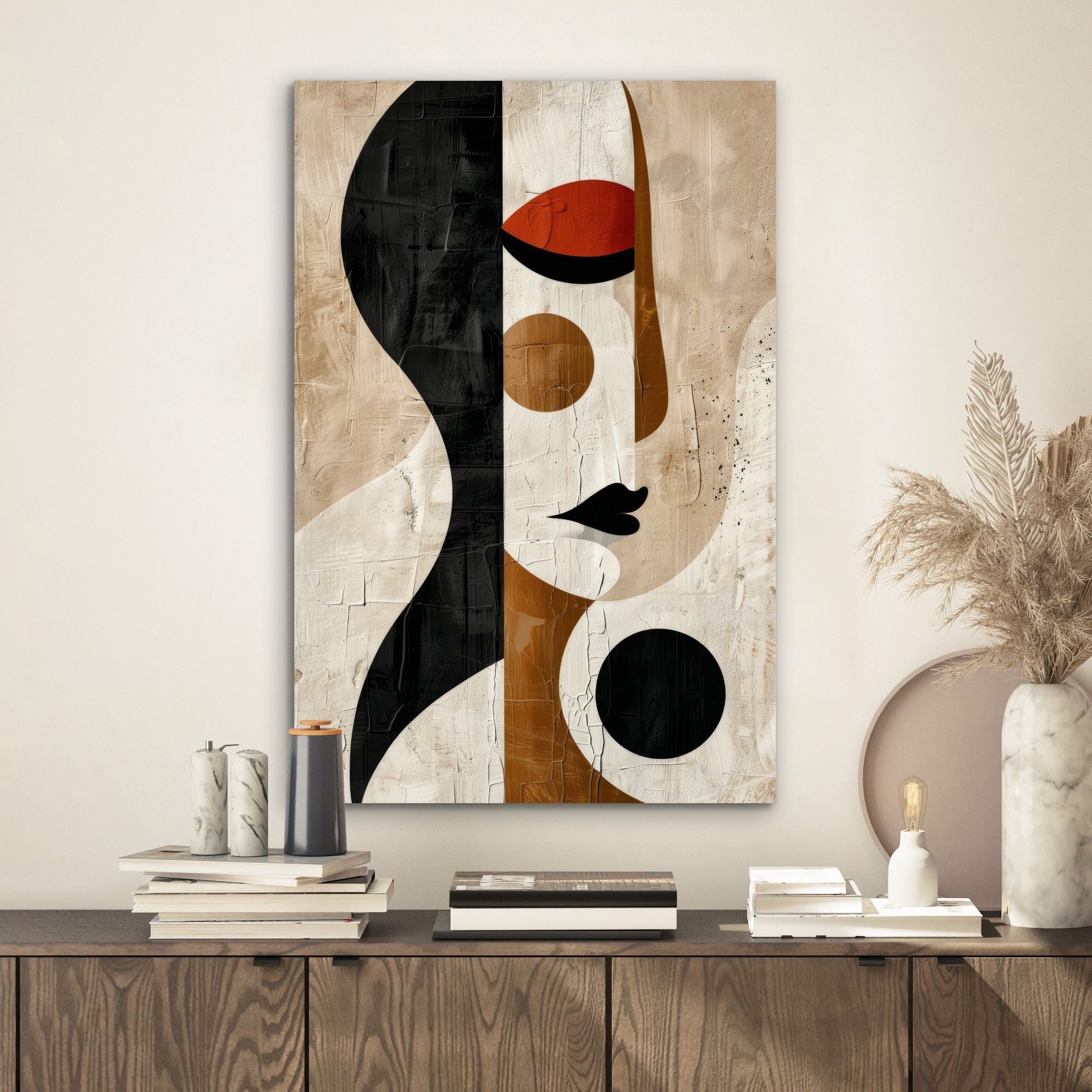 MuchoWow Metallbild Gesicht - Abstrakt - günstig online kaufen