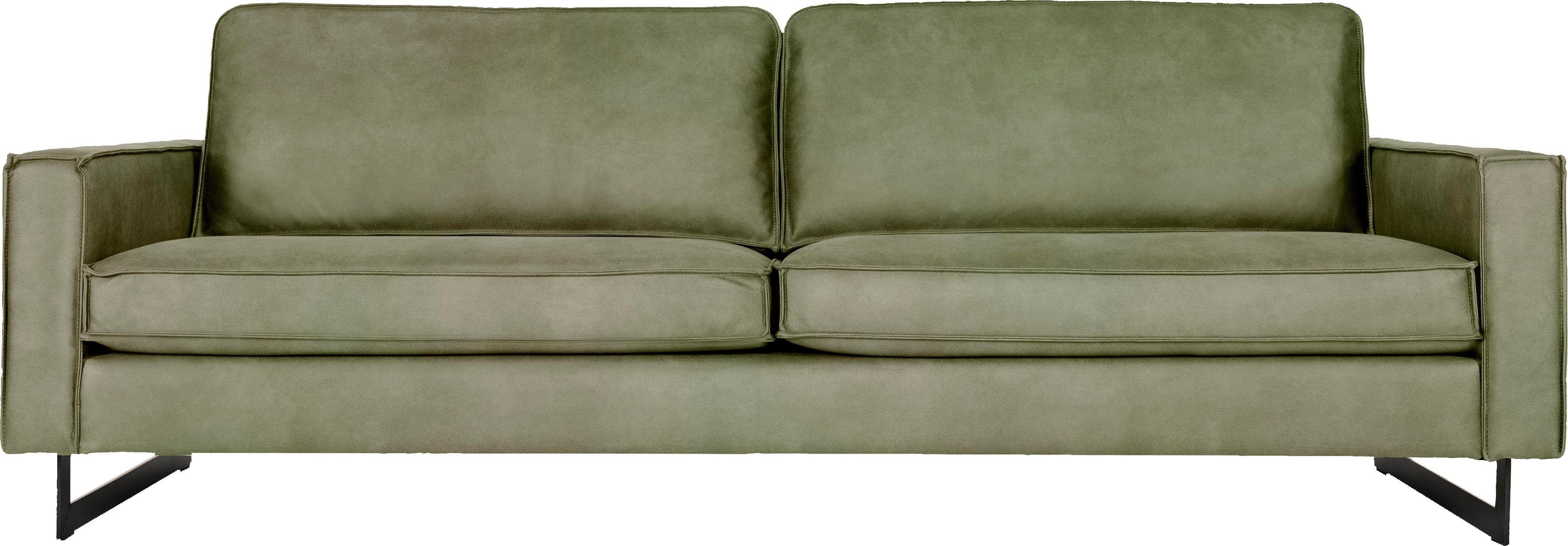 OTTO home 3-Sitzer Maxi-Ausführung Pinto, 236 cm, Cord, Chenille, Lederoptik, mit Keder, schwarze Metallfüße, Wellenunterfederung – Bild 2 von 5