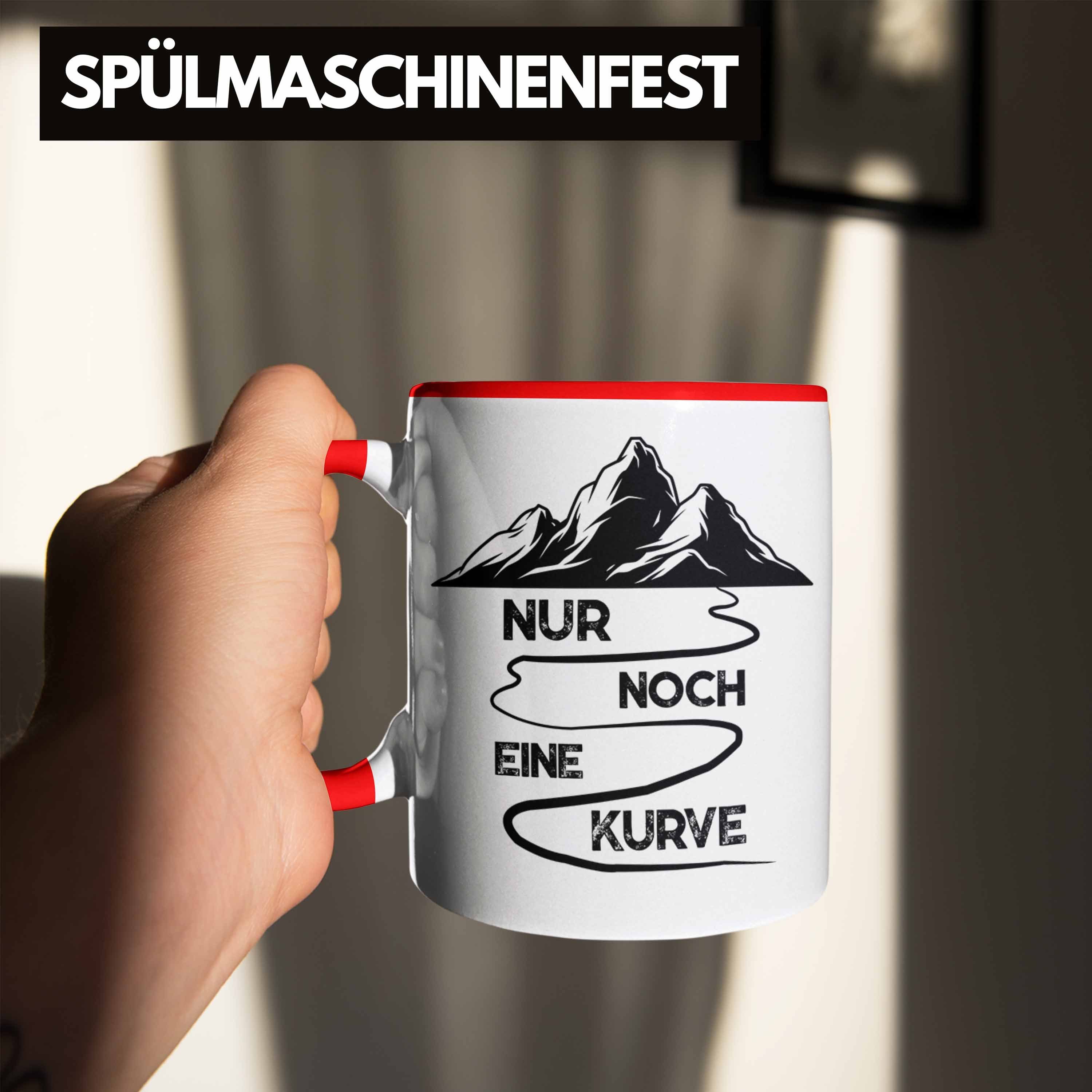 Eine Rot Geschenkidee Geschenk Berge Wandern Noch Trendation Kurve Alpen Tasse - Wanderer Trendation Geschenke Tasse Nur