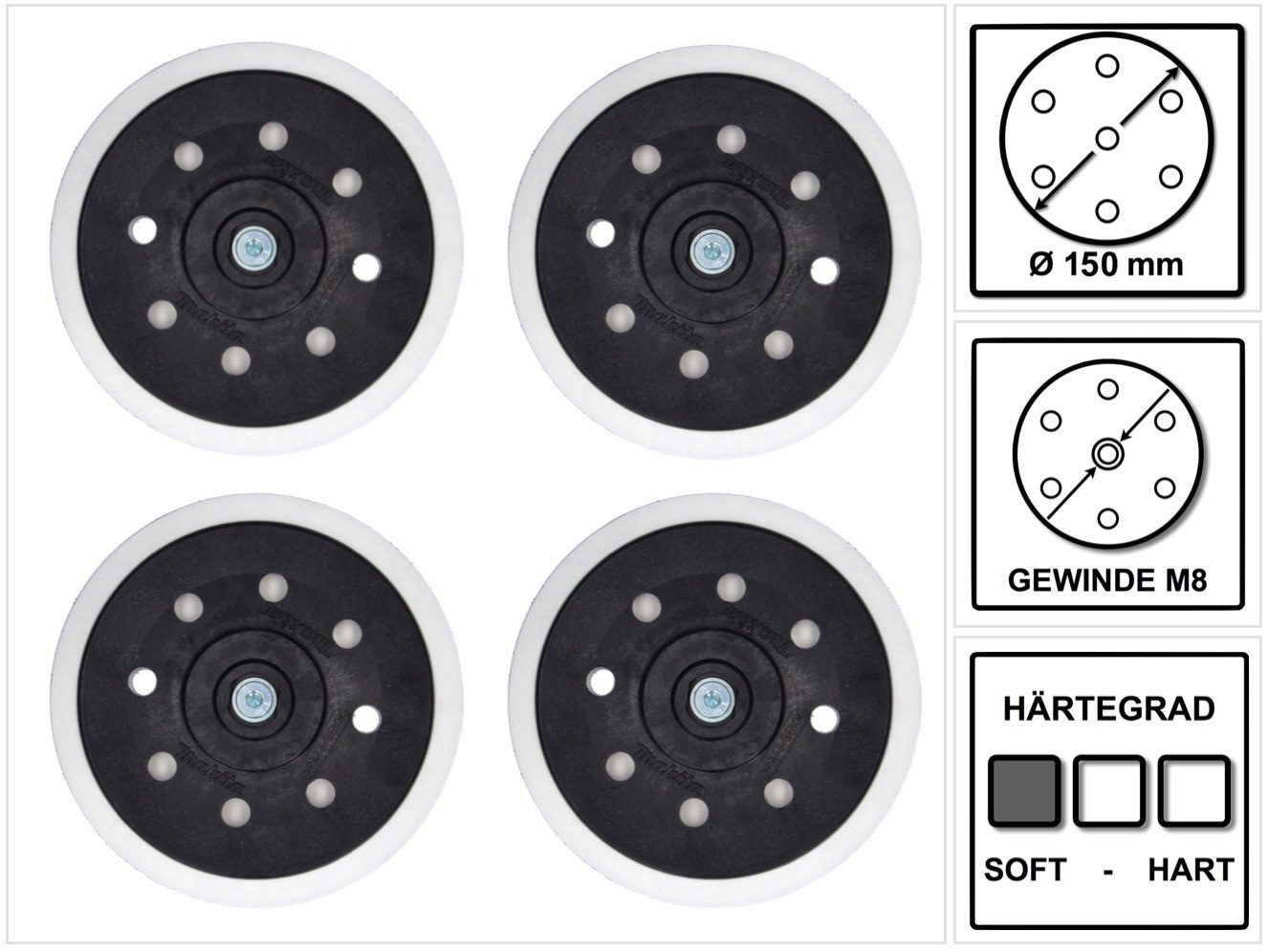 Makita Schleifteller Makita Schleifteller Weich für Exzenterschleifer / Schleifmaschine 15