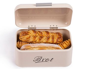 Zedelmaier Brotkasten Brotkasten aus Metall,Brot Lange Aufbewahren,Retro Brot Box mit Deckel, (MBH001&2), Stapelbar Brotaufbewahrungsbox