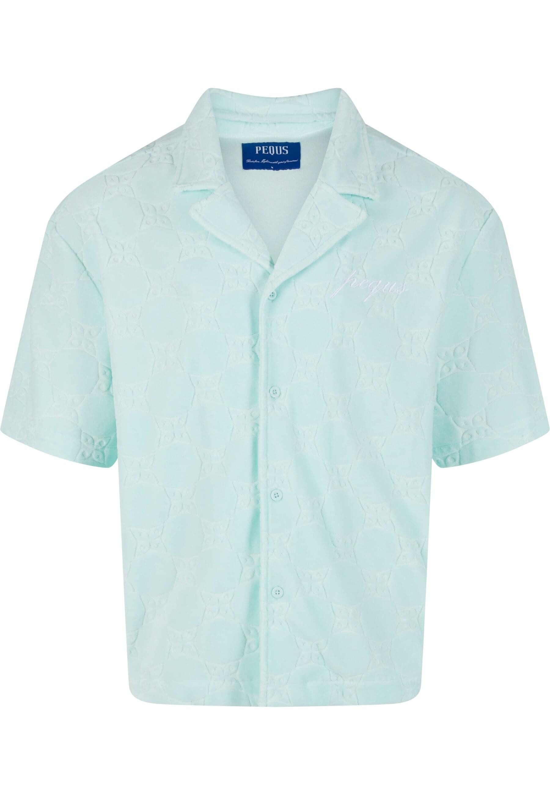 PEQUS Langarmhemd PEQUS PEQUS Chest Logo Monogram Frottee Shirt (1-tlg)