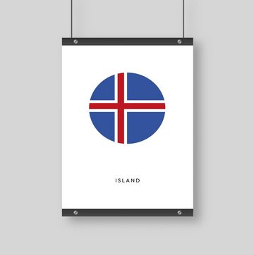 NORDIC WORDS Poster Island Kreis