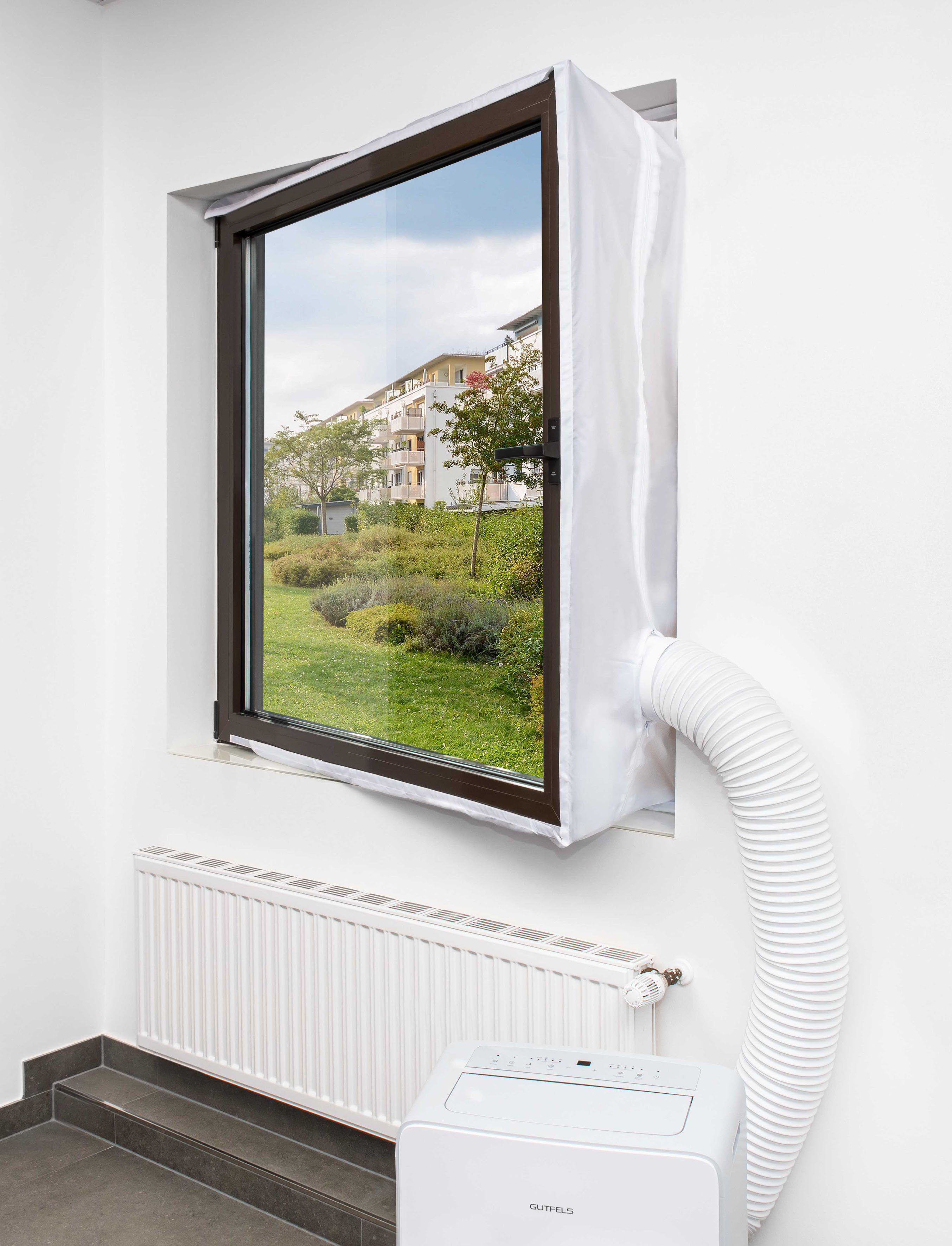 KLARBACH Fenster-Set Erweiterung HAS 01, Zubehör für Fenster mit einem Umfang von 400cm, für alle Mobile Klimageräte, kein Heißluftausstoß, leichte Montage