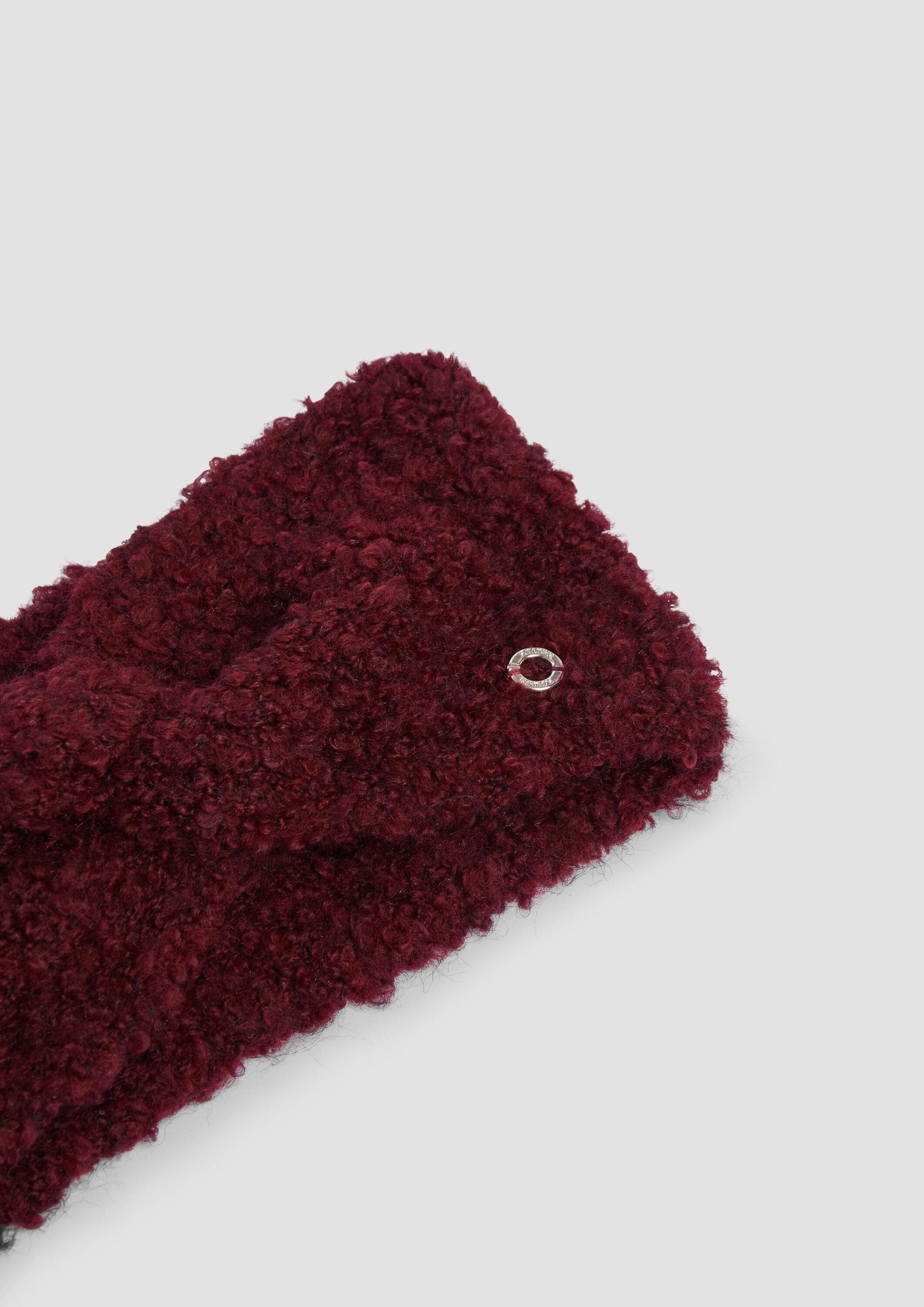 s.Oliver Stirnband Stirnband Stirnband aus Bouclé-Strick mit Twist-Detail