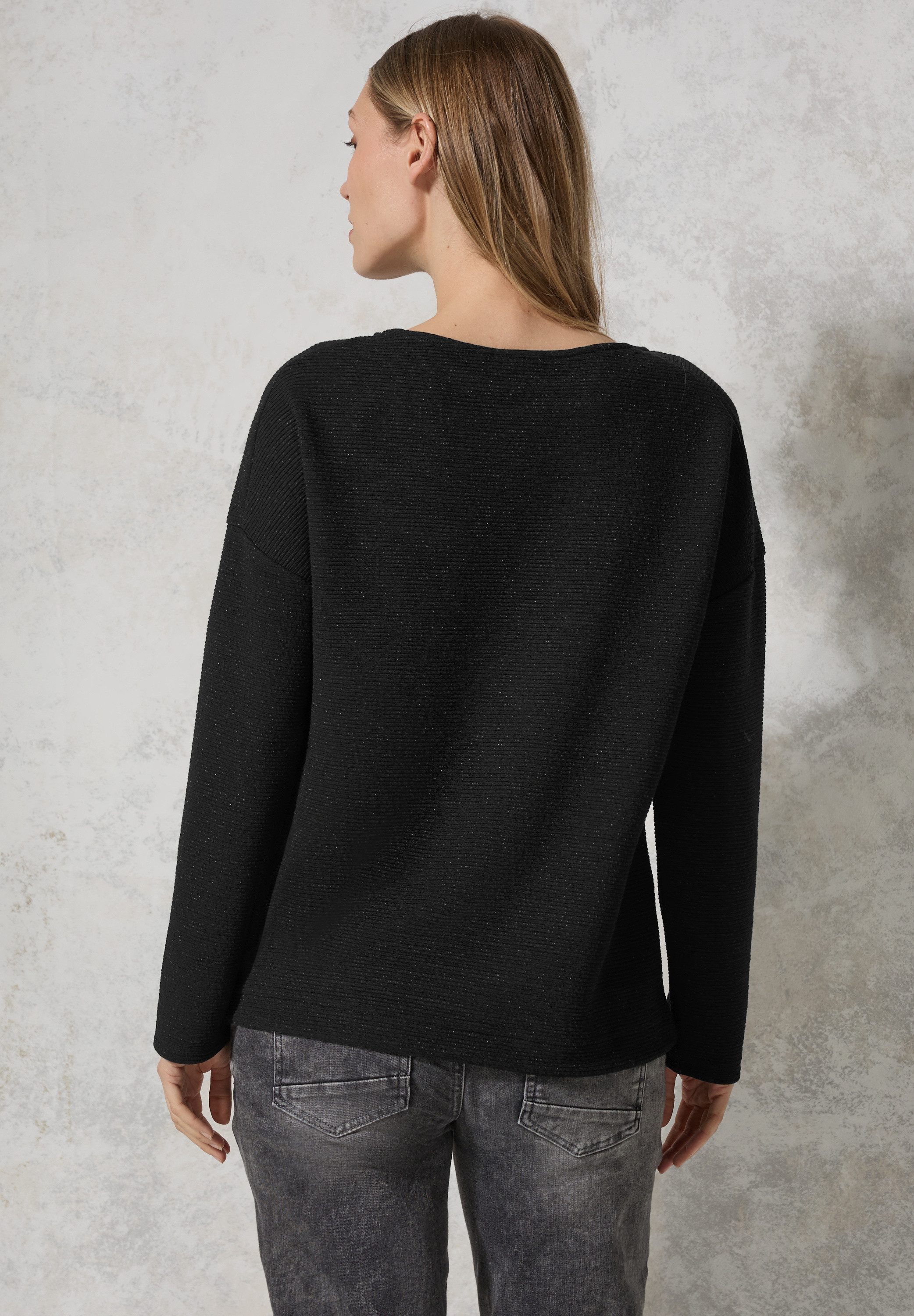 CECIL Langarmshirt mit Glitzer günstig online kaufen