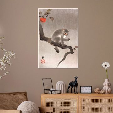 Posterlounge Poster Ohara Koson, Affe in einem Baum, Malerei