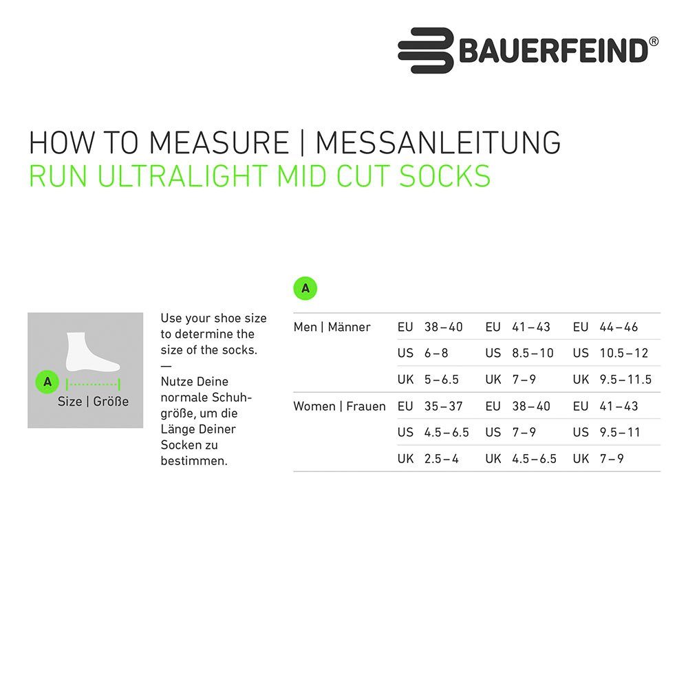 Bauerfeind Sportsocken Run Ultralight Mid Cut Socks günstig online kaufen